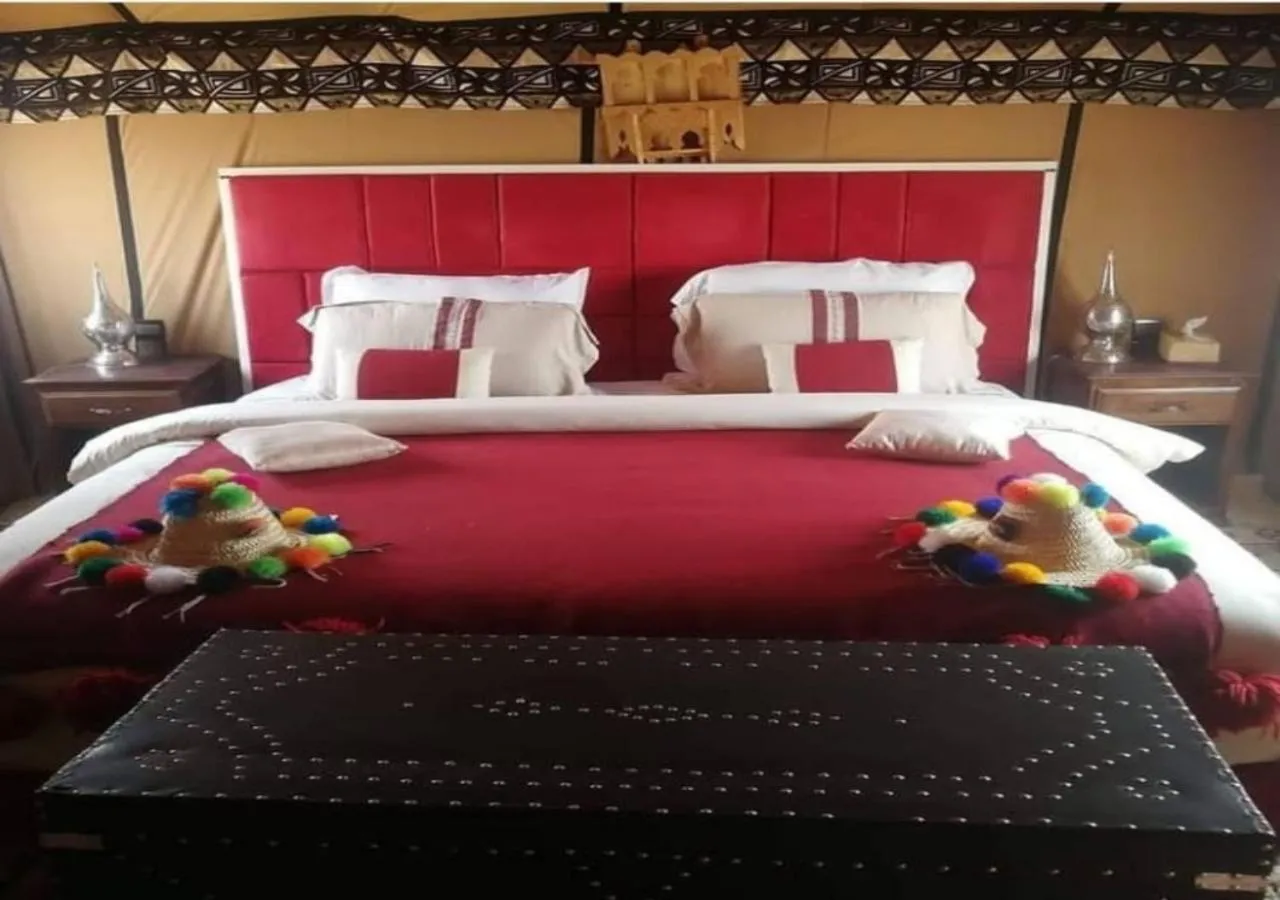 Bed in Merzouga experience camping