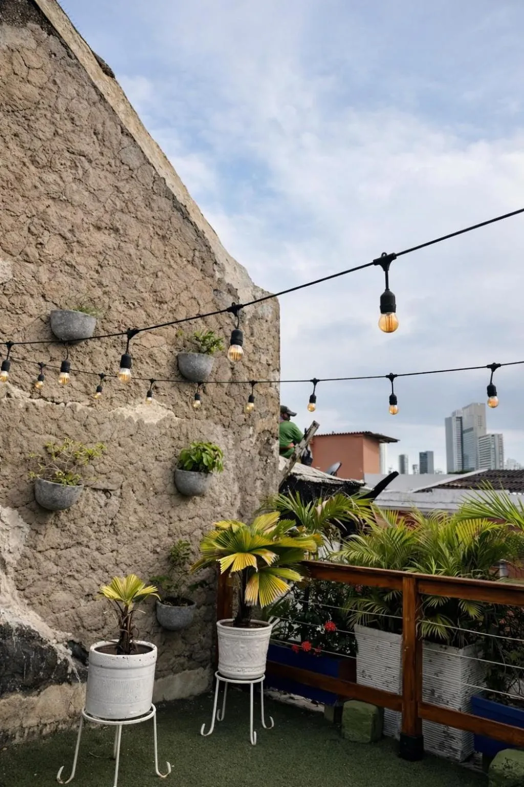 Balcony/Terrace in Seven Nights Hostel Cartagena