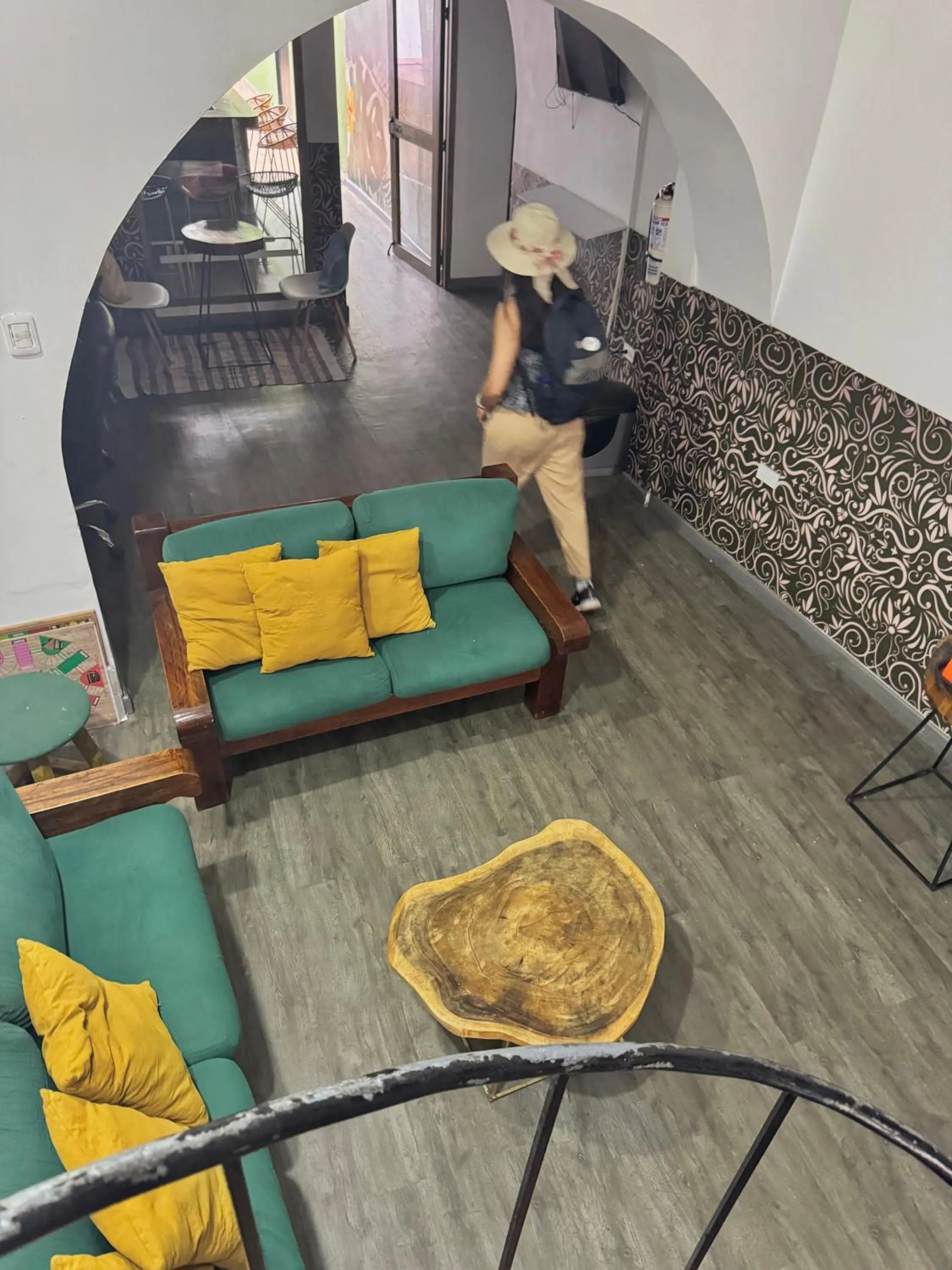 Seating area in Seven Nights Hostel Cartagena