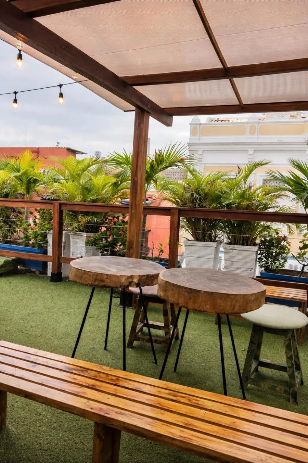 Balcony/Terrace in Seven Nights Hostel Cartagena