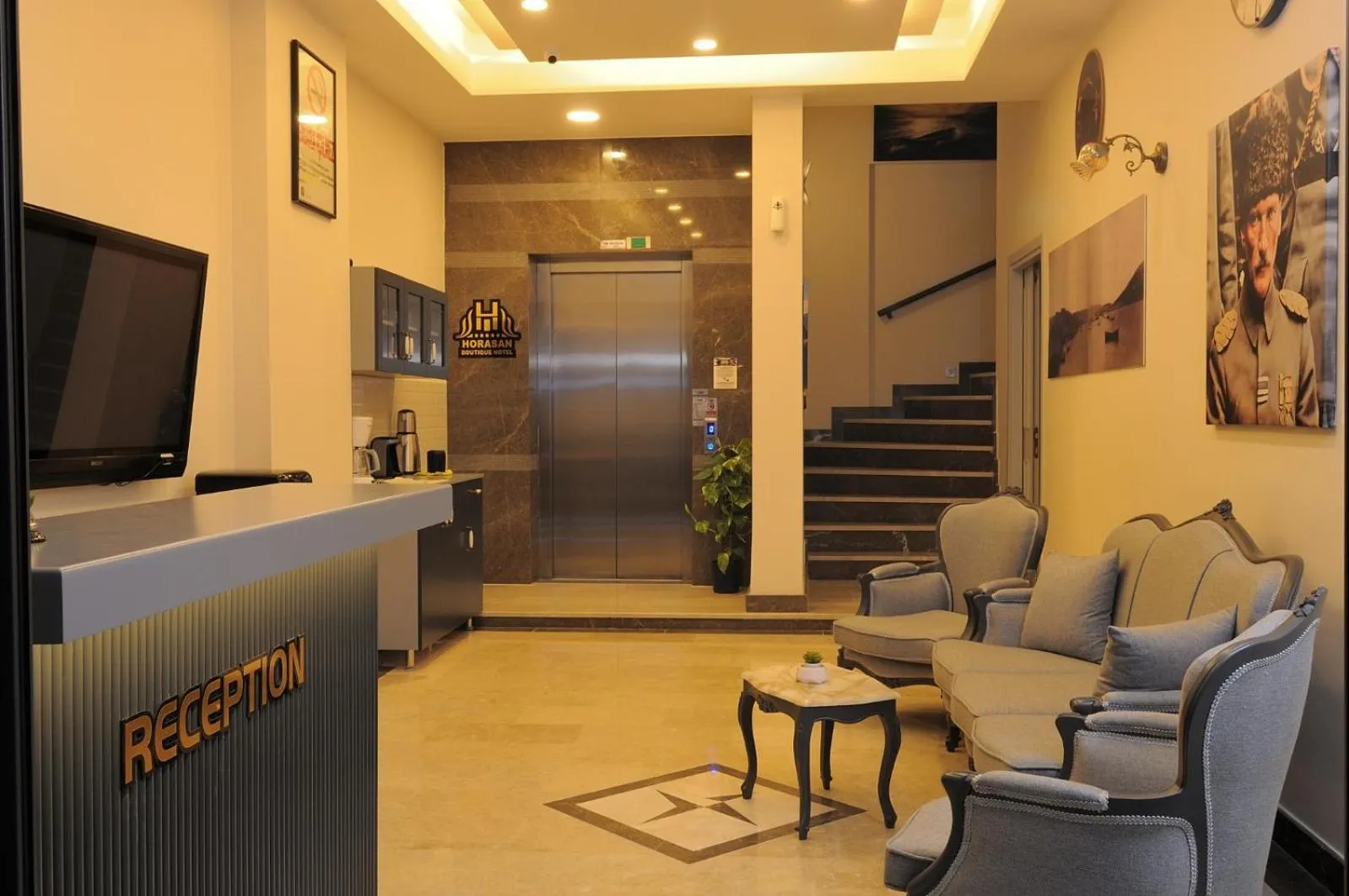 Lobby or reception in Horasan Hotel