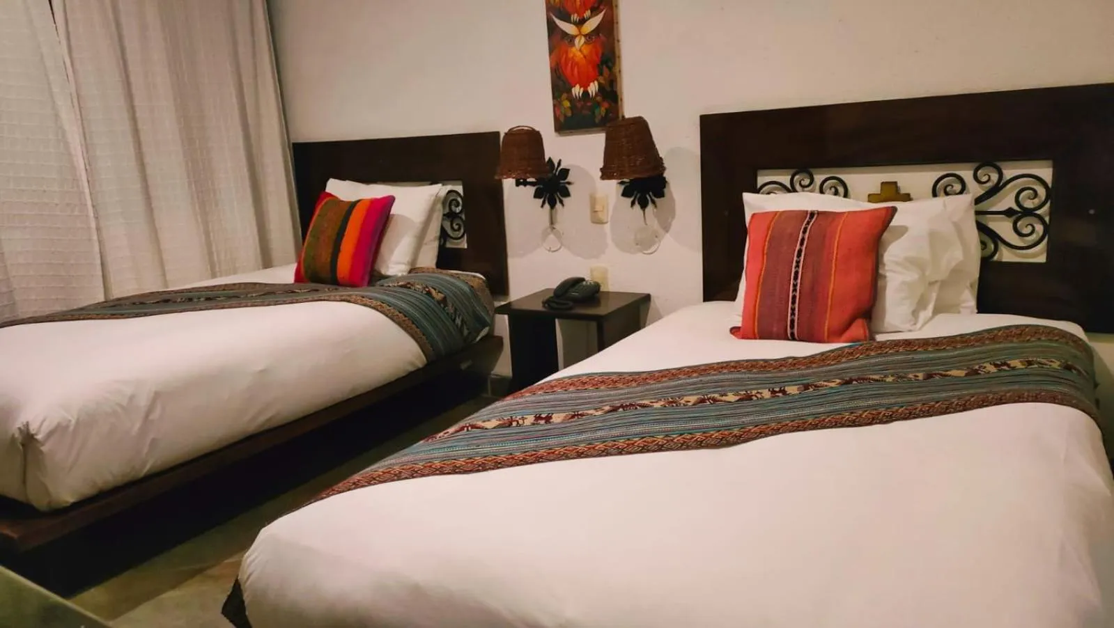 Bed in SACRED STONE Boutique Hotel