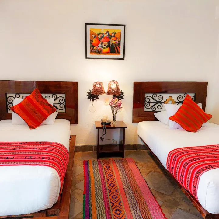 Bed in SACRED STONE Boutique Hotel