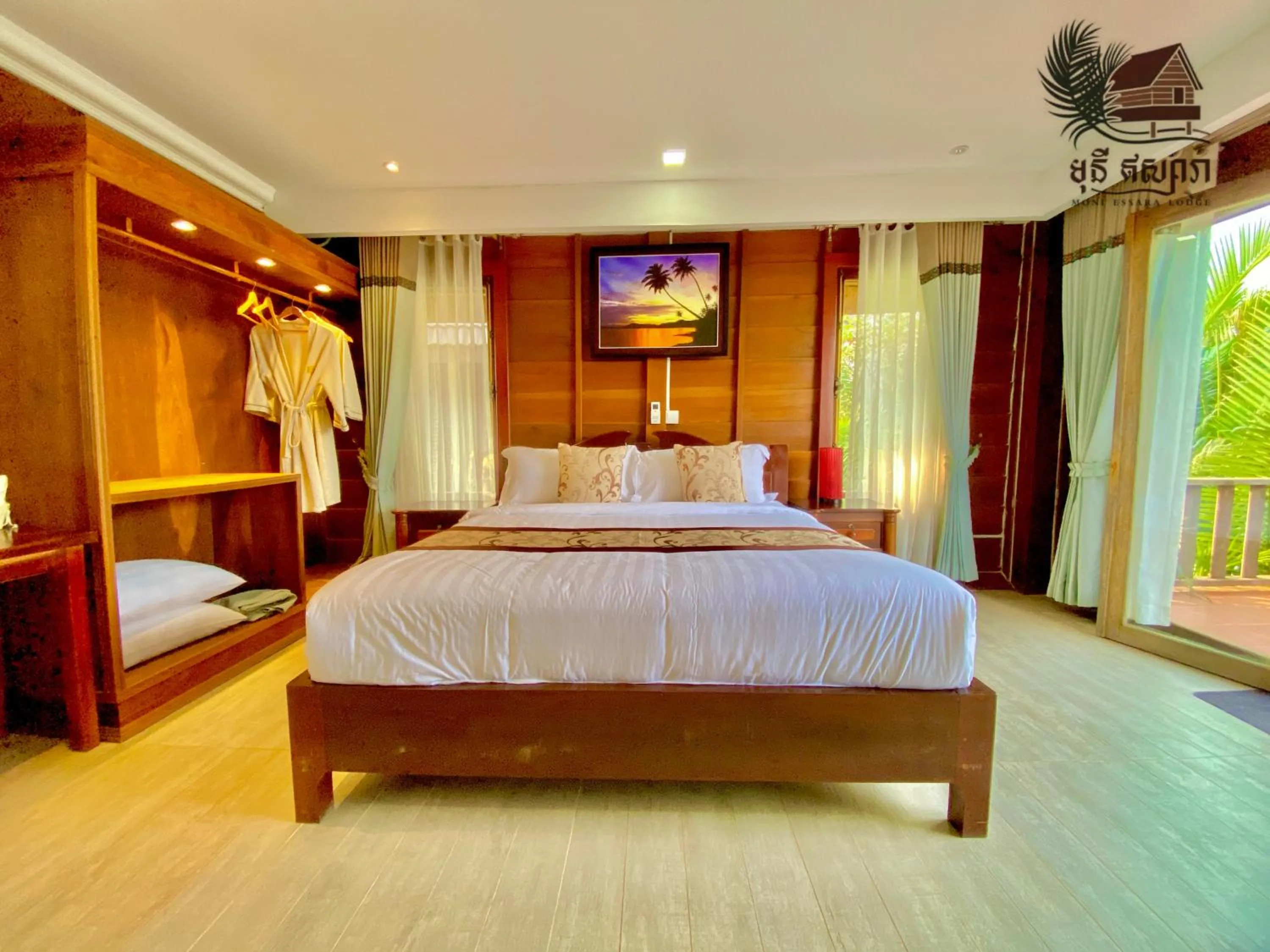 Bed in Lodge Moni Essara Kampot