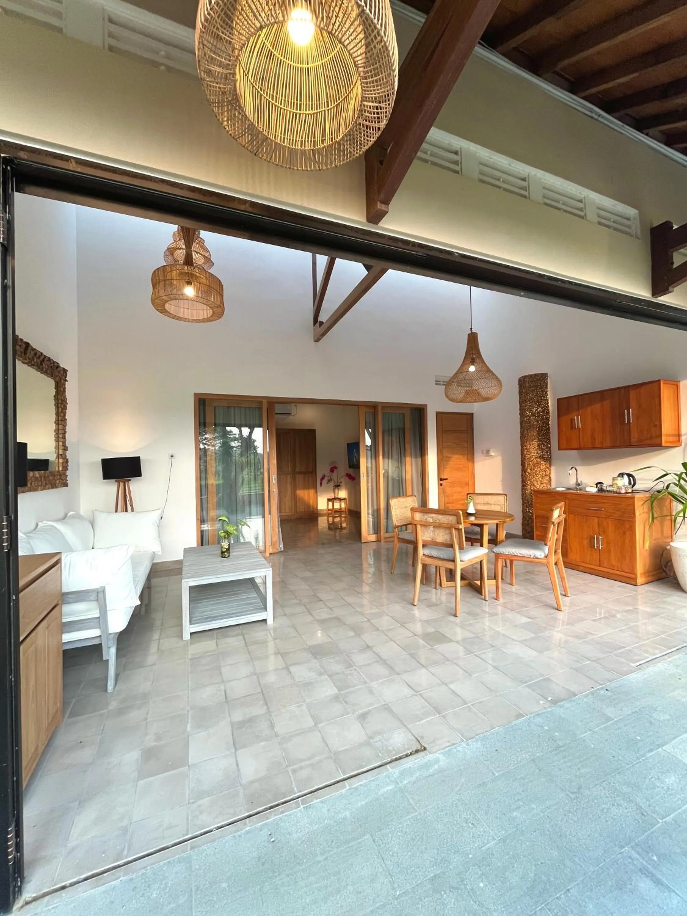 Living room, Bed in boutique villa jogja senang