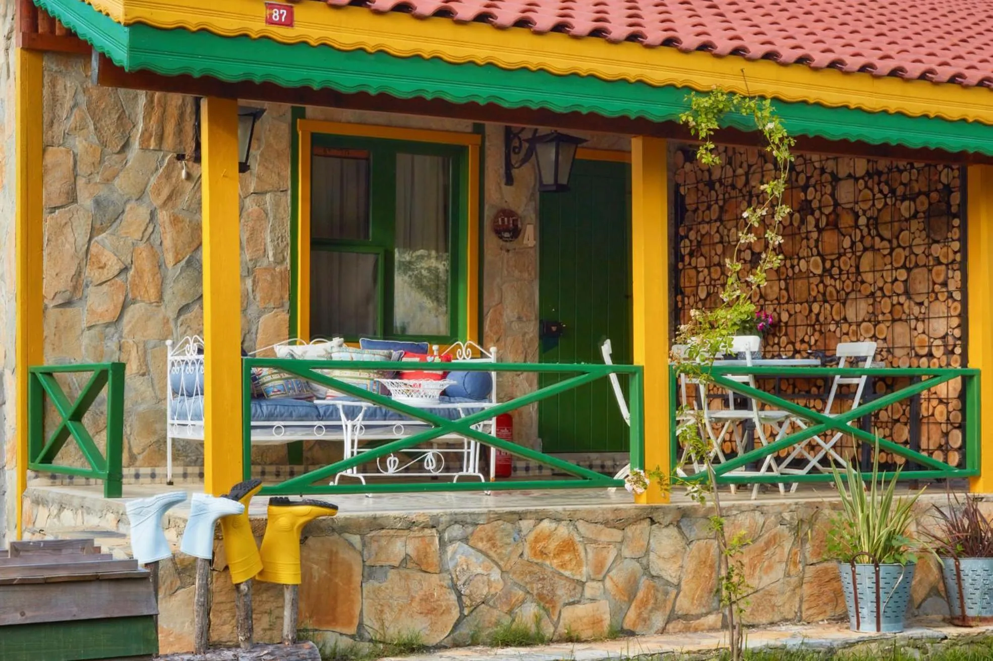 Patio in Dachas Cove Hotel