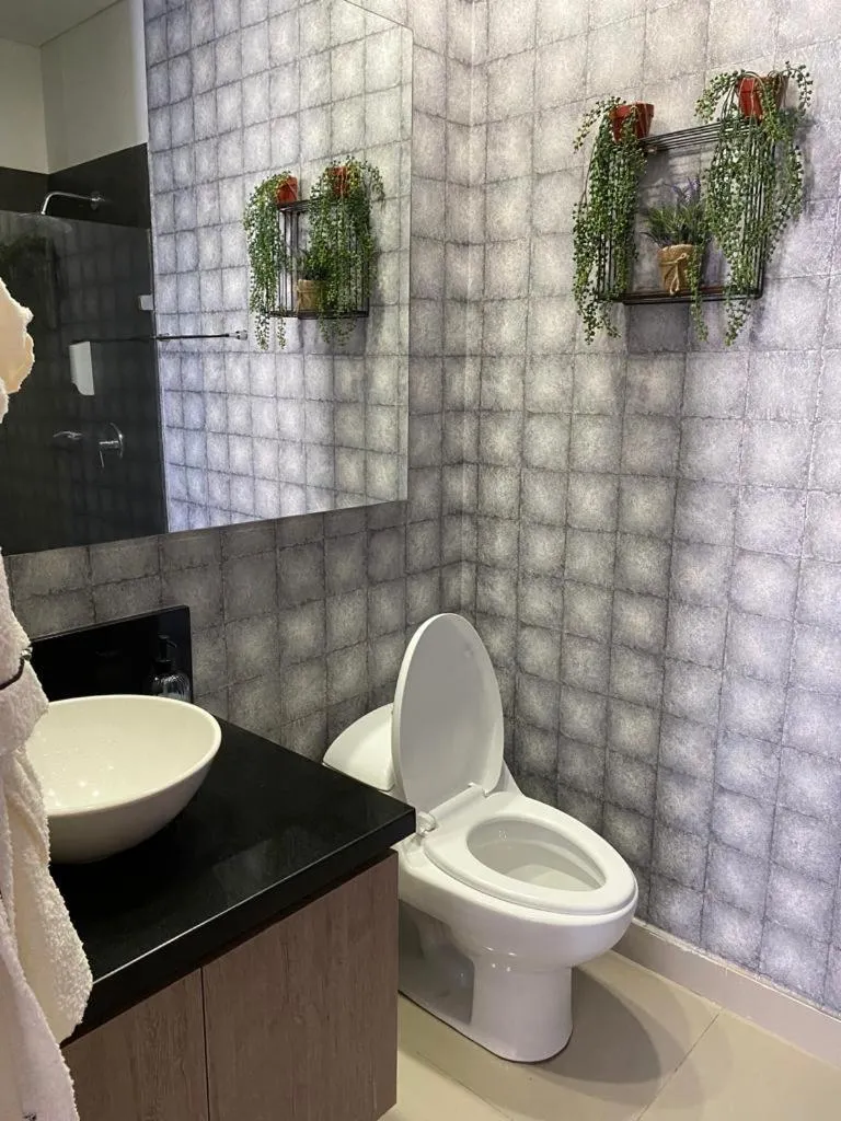 Bathroom in Lujoso Apartamento en Bocagrande