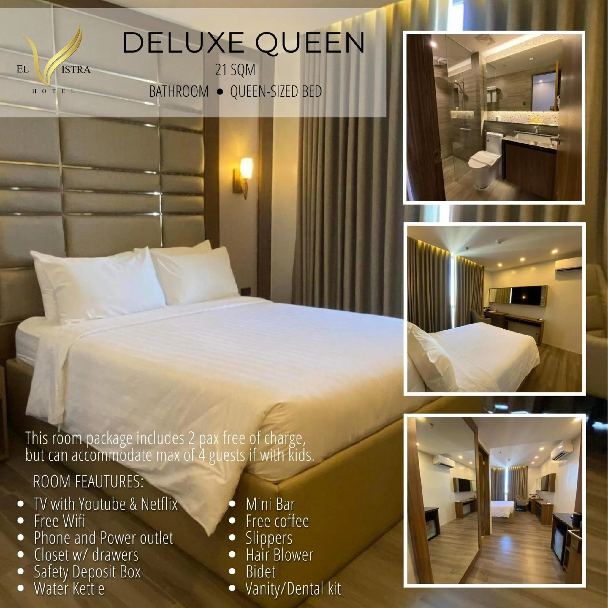 Bed in El Vistra Hotel Angeles