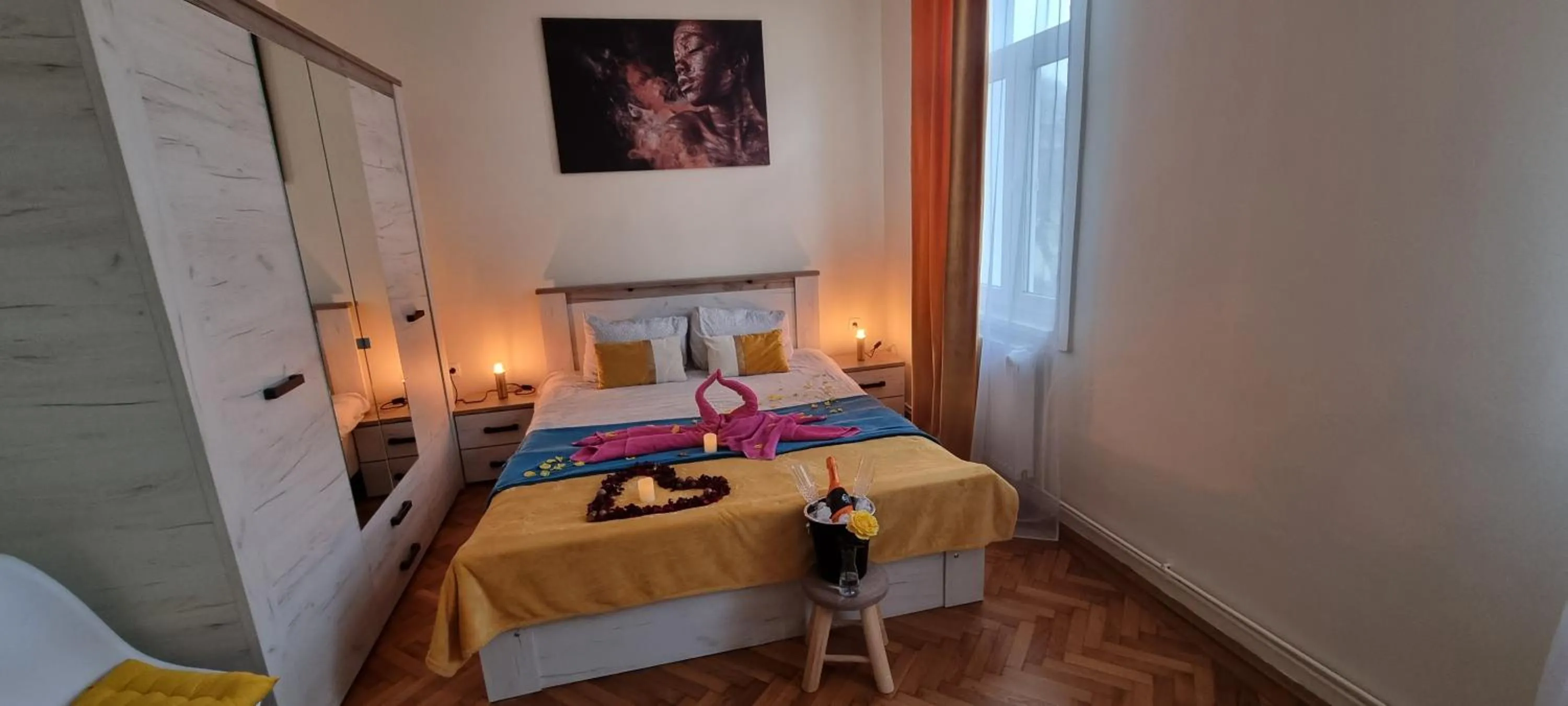 Bed in Happy Mood Apartments