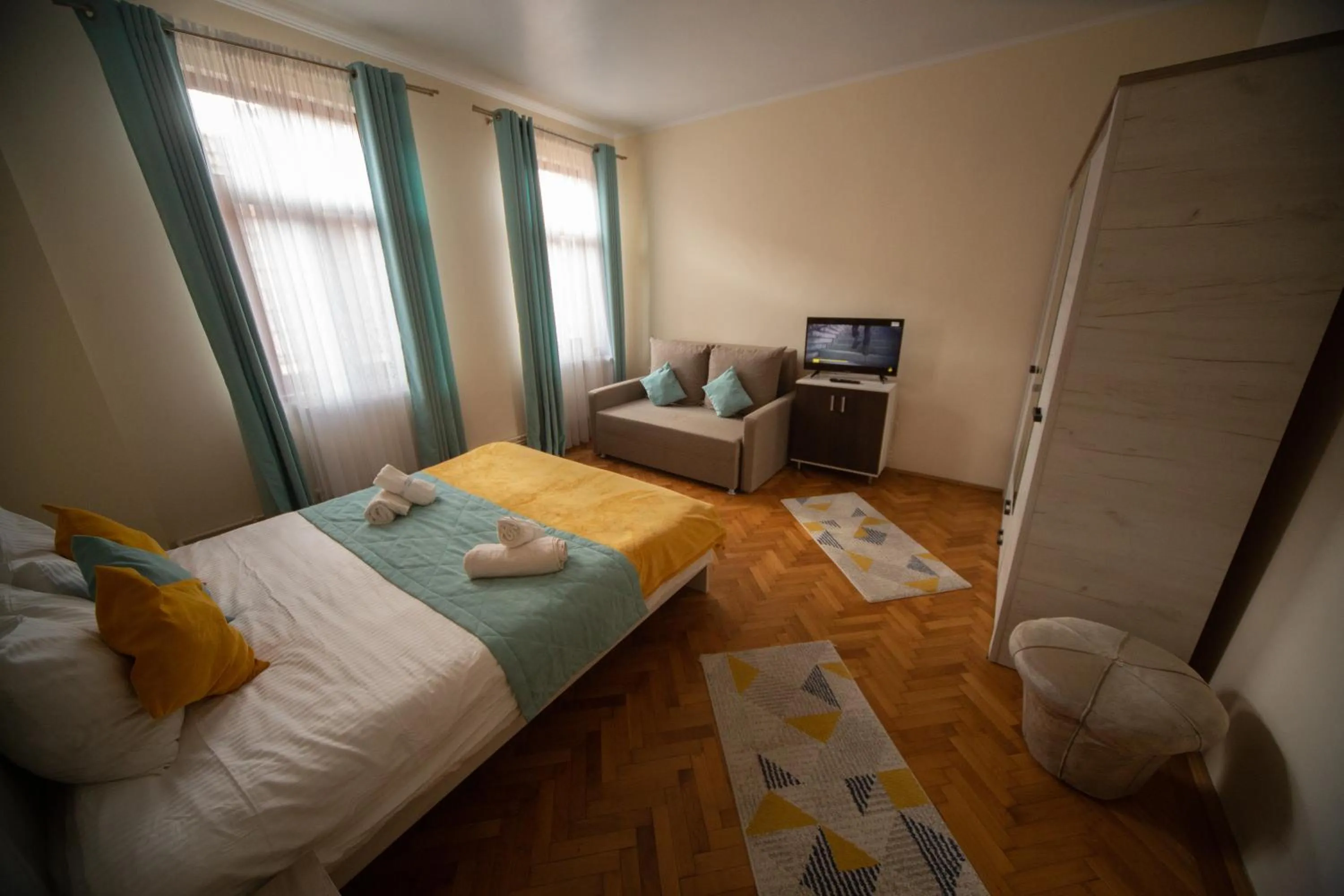 Bedroom in Happy Mood Apartments