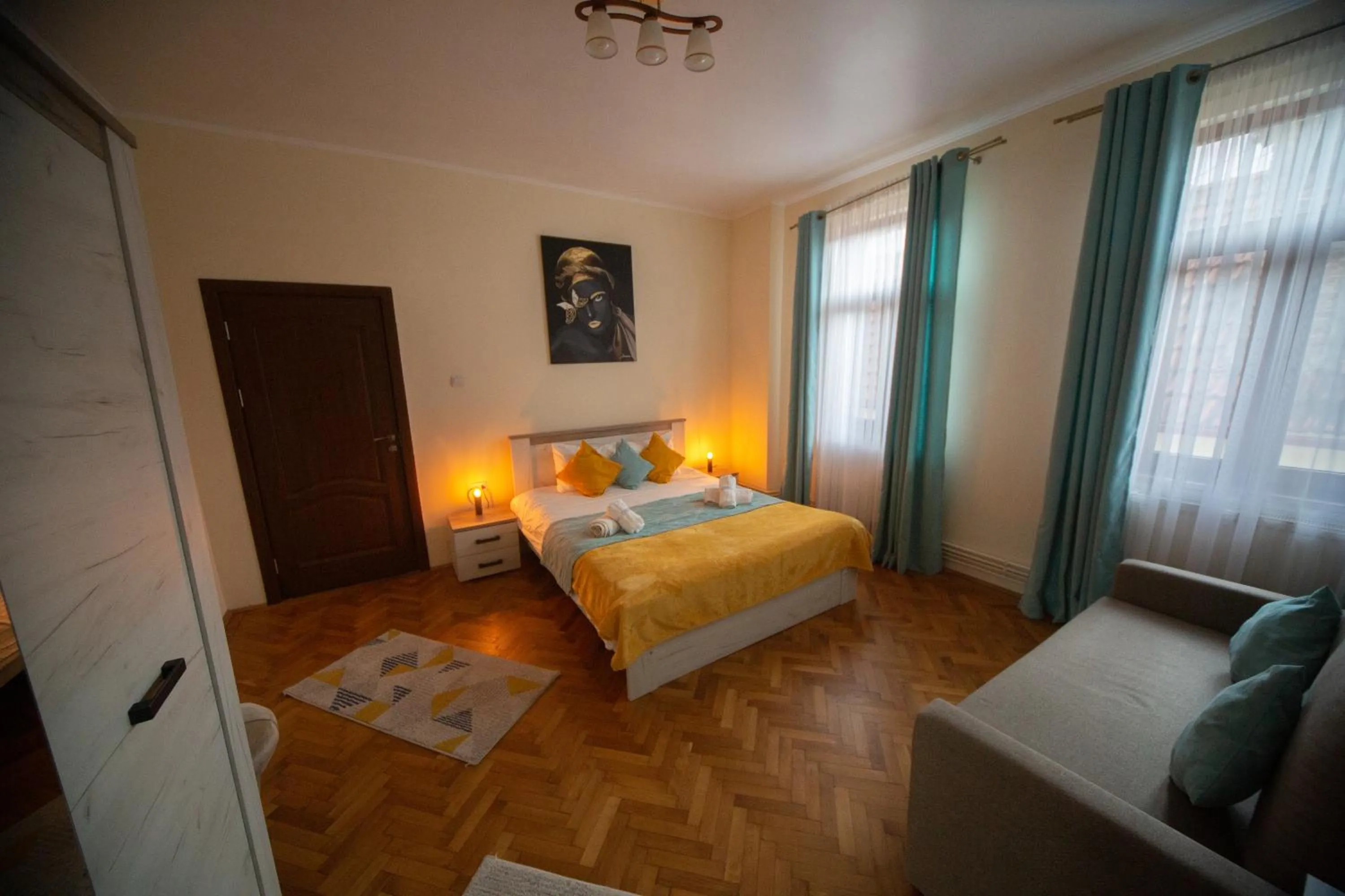 Bedroom in Happy Mood Apartments