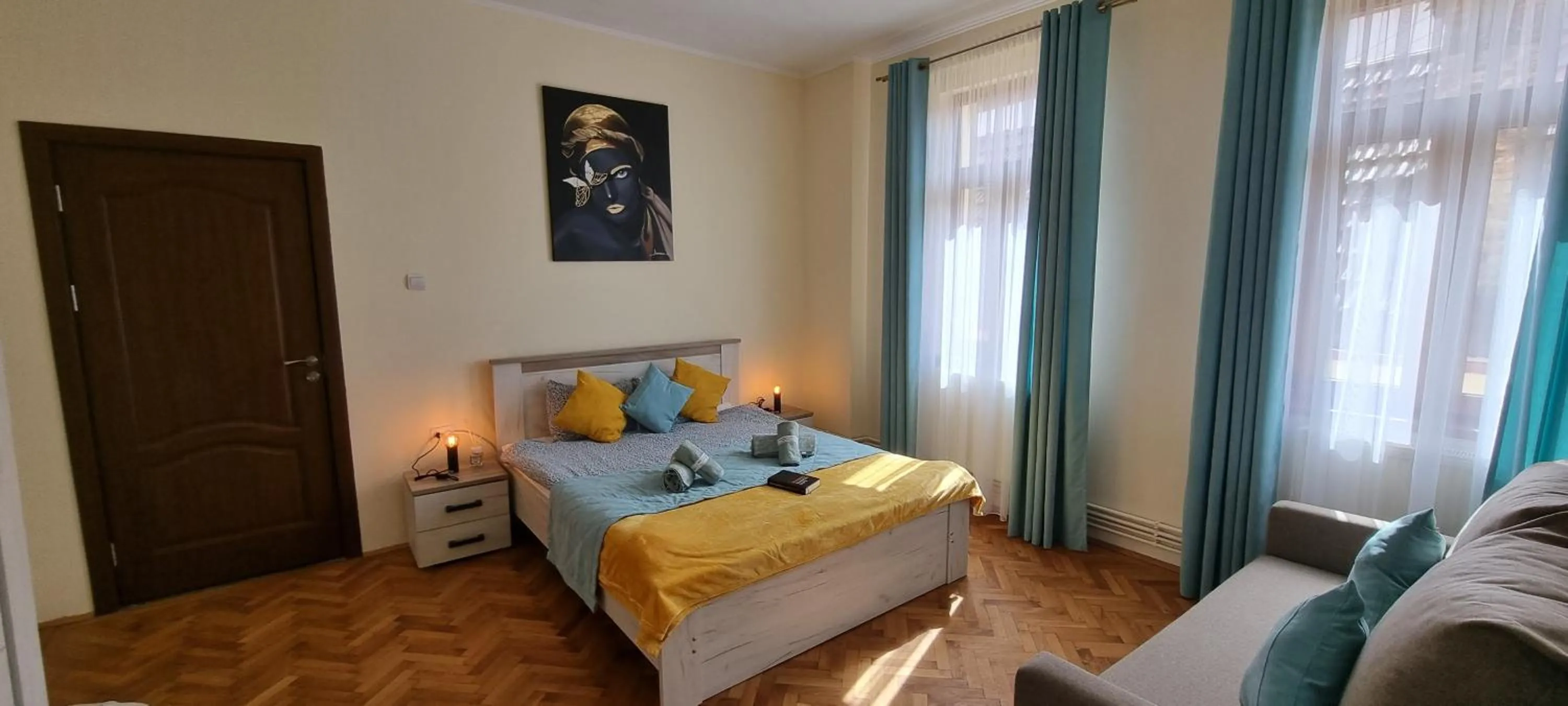 Bed in Happy Mood Apartments