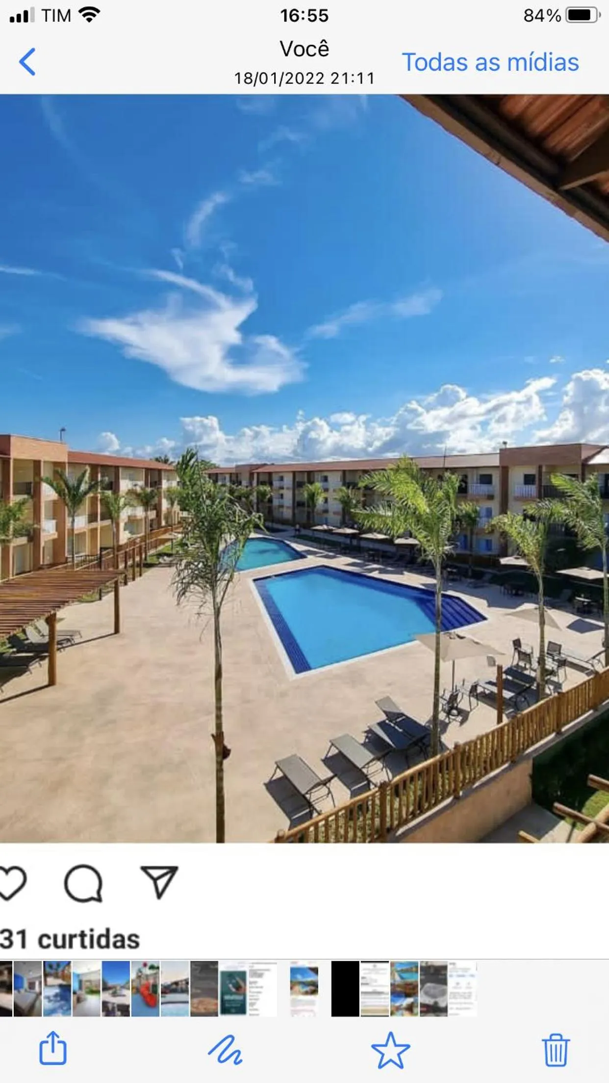 Swimming pool in Ondas praia resort