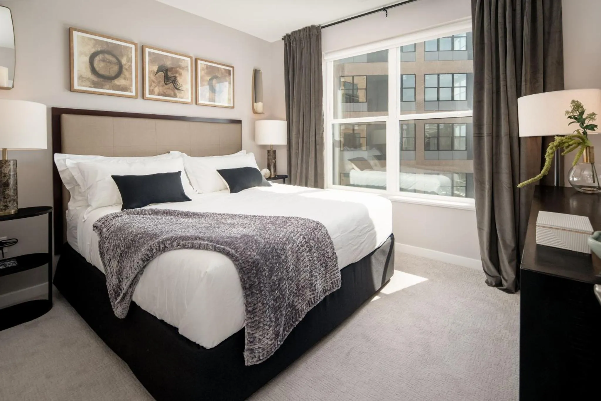 Bed in Luxury Apartments by Hyatus at Pierpont