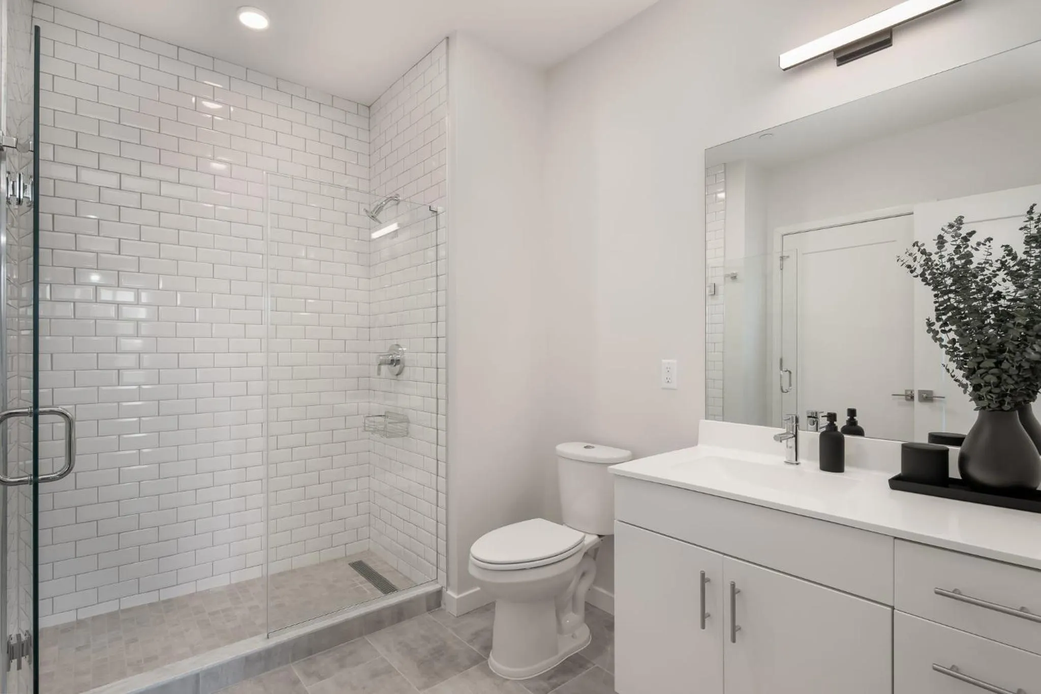 Shower in Luxury Apartments by Hyatus at Pierpont