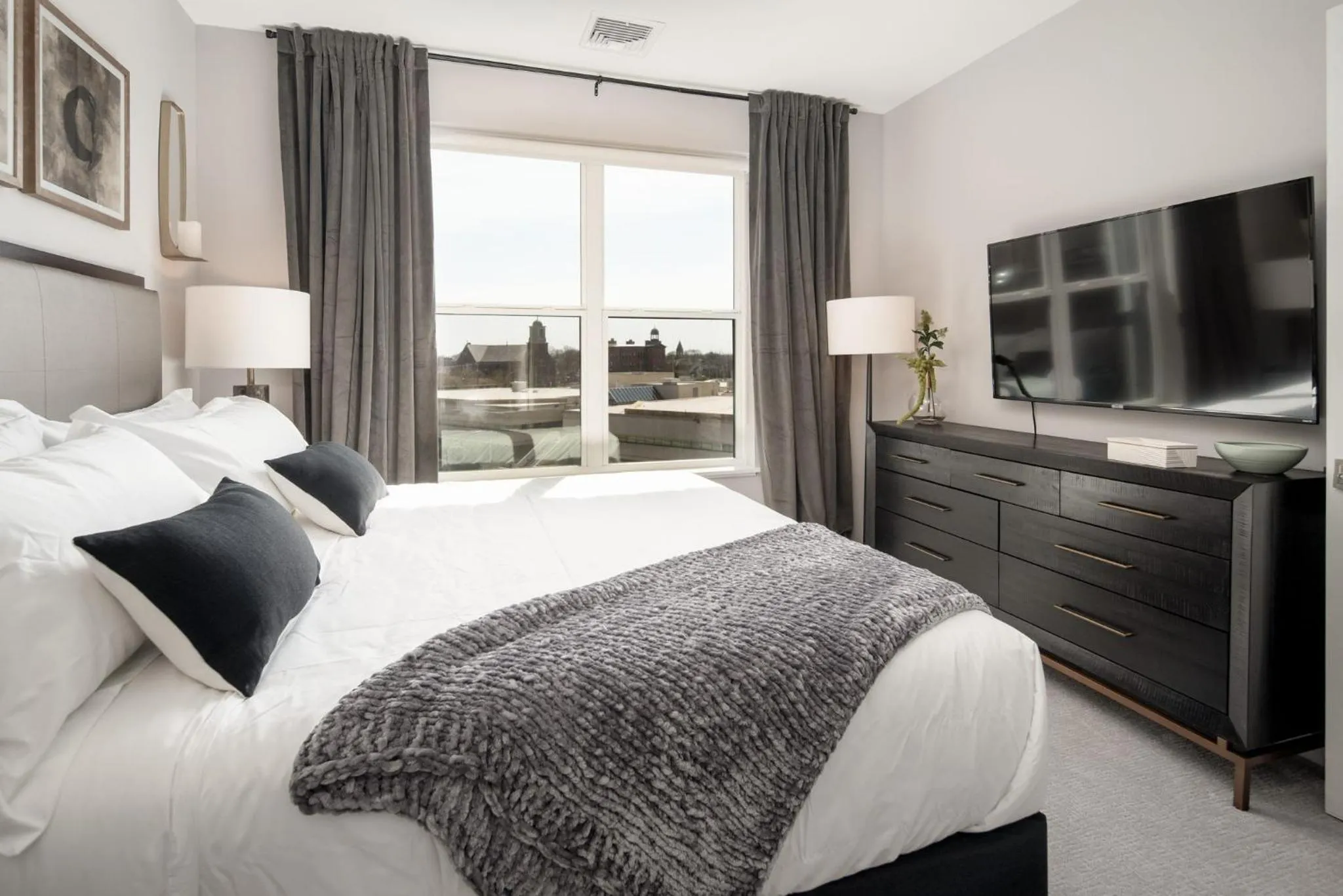 Bed in Luxury Apartments by Hyatus at Pierpont