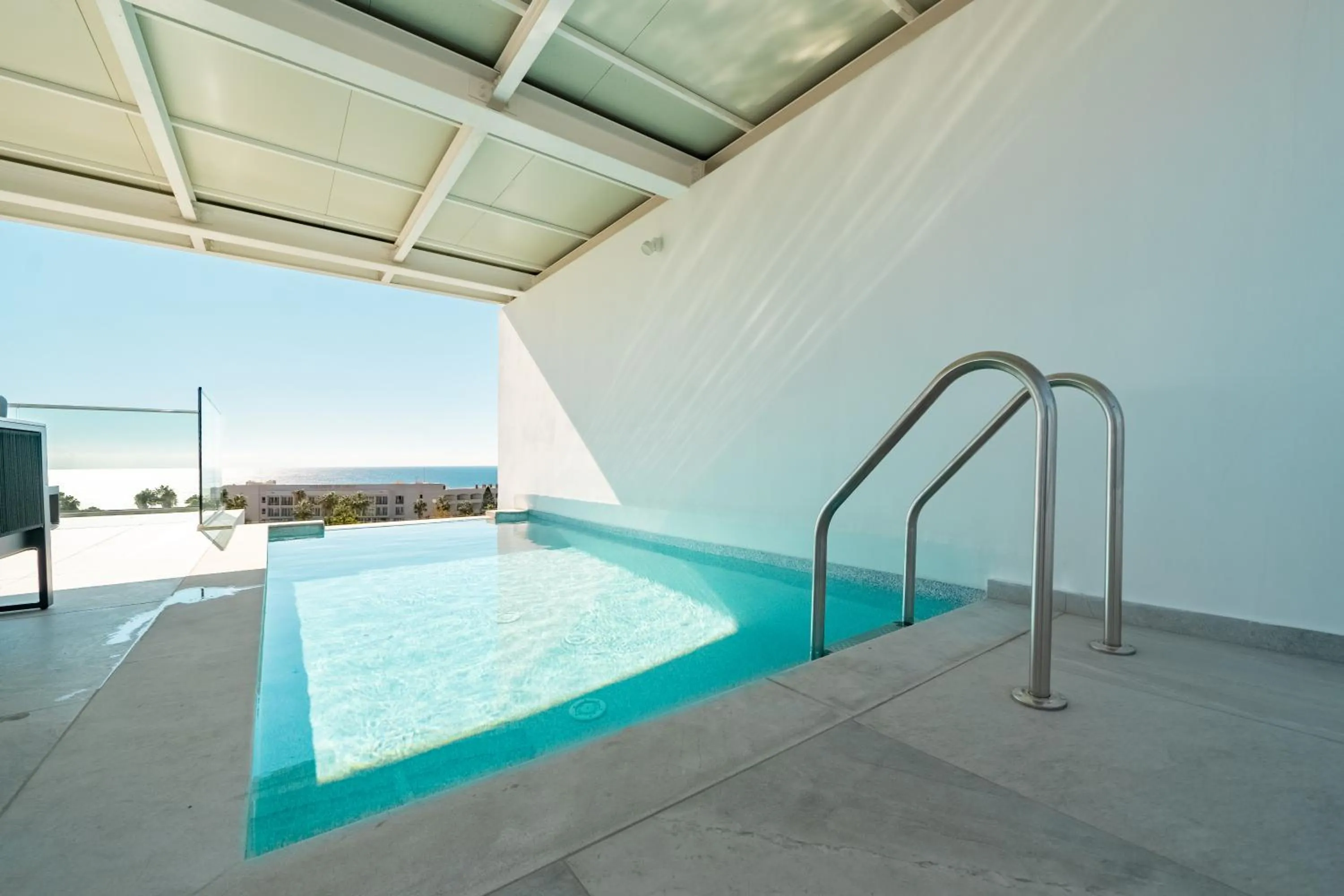 Pool view in The Palmiers