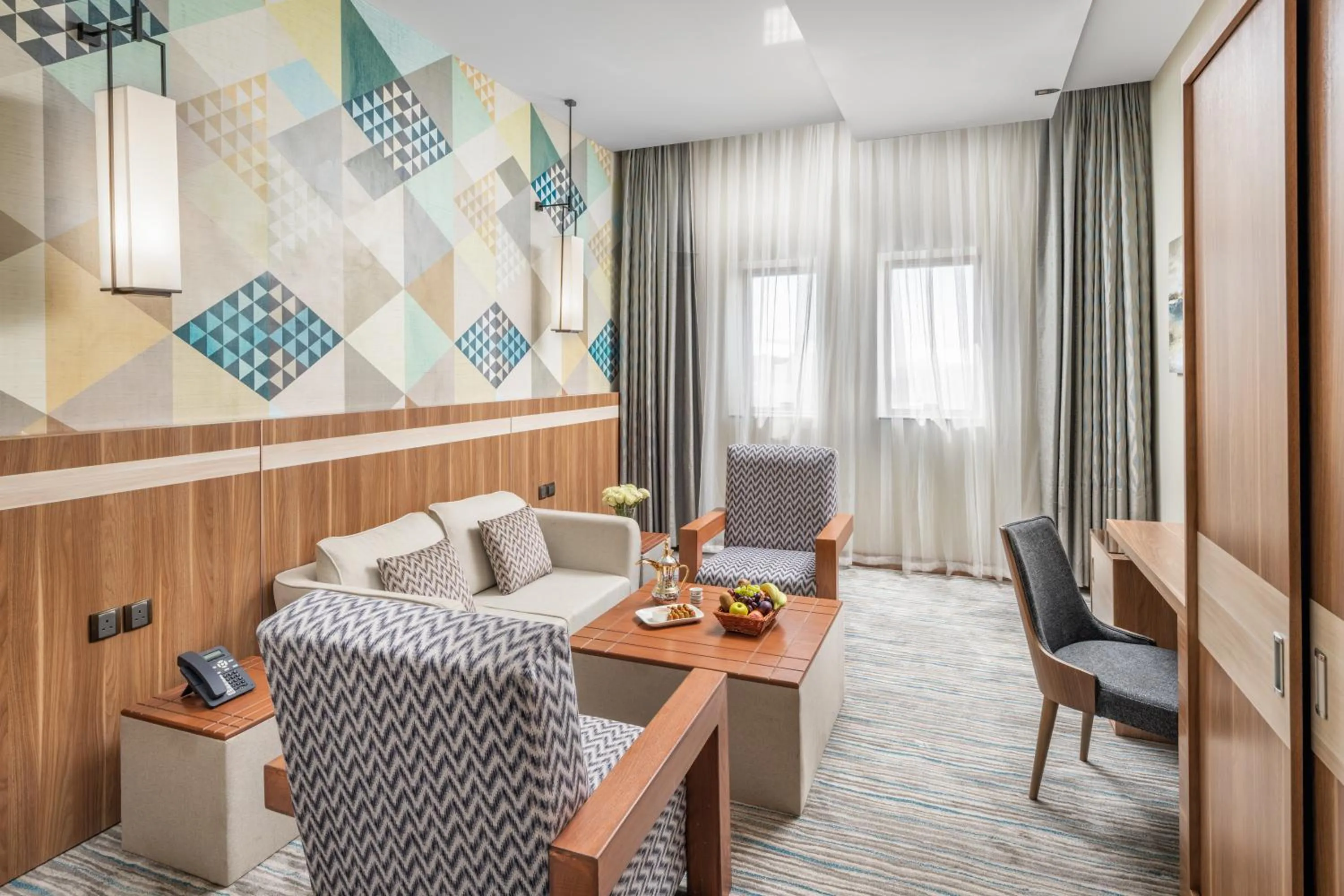 Seating area in Roots Hotel