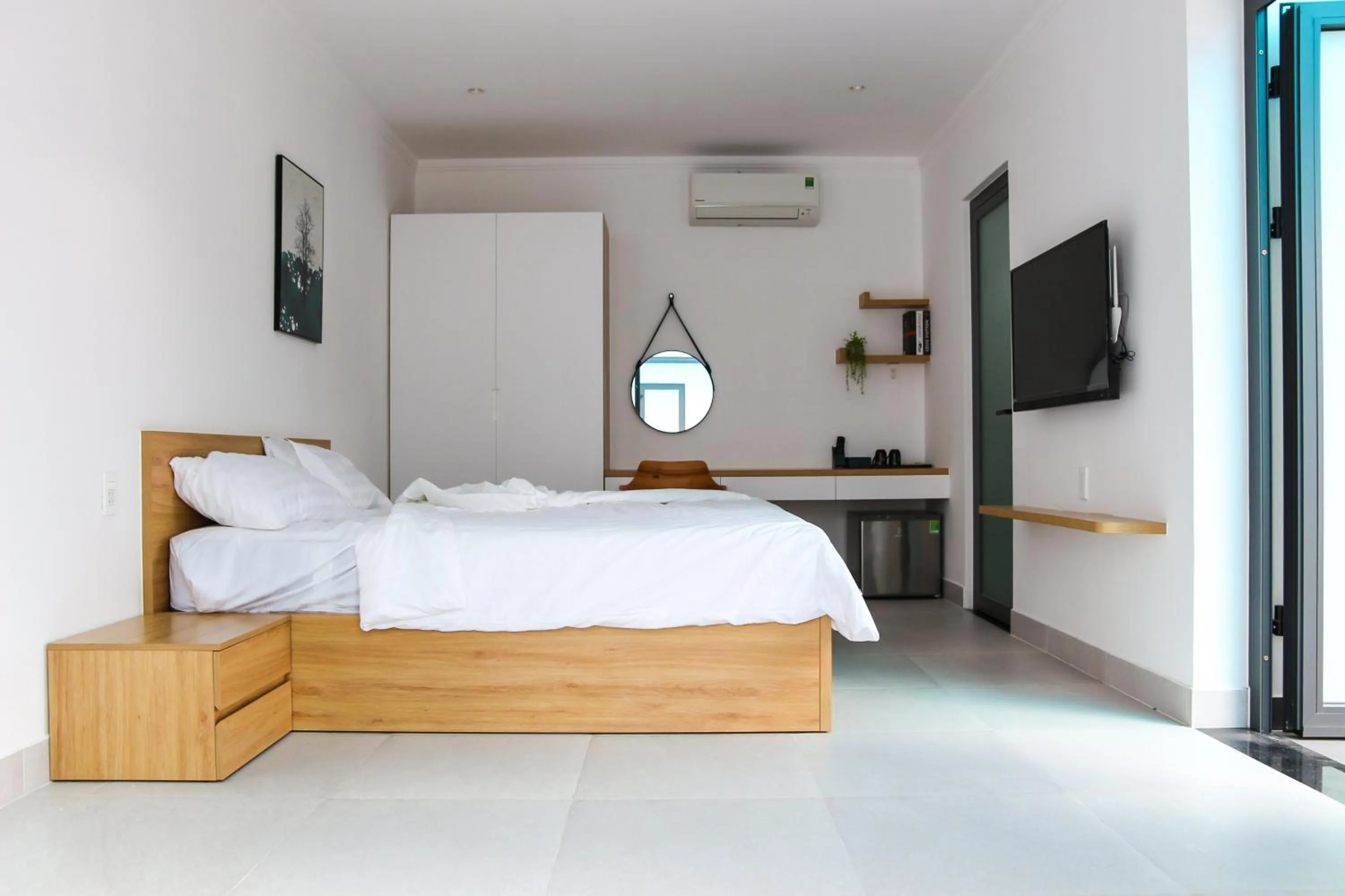 Bed in Minh Hai Resort