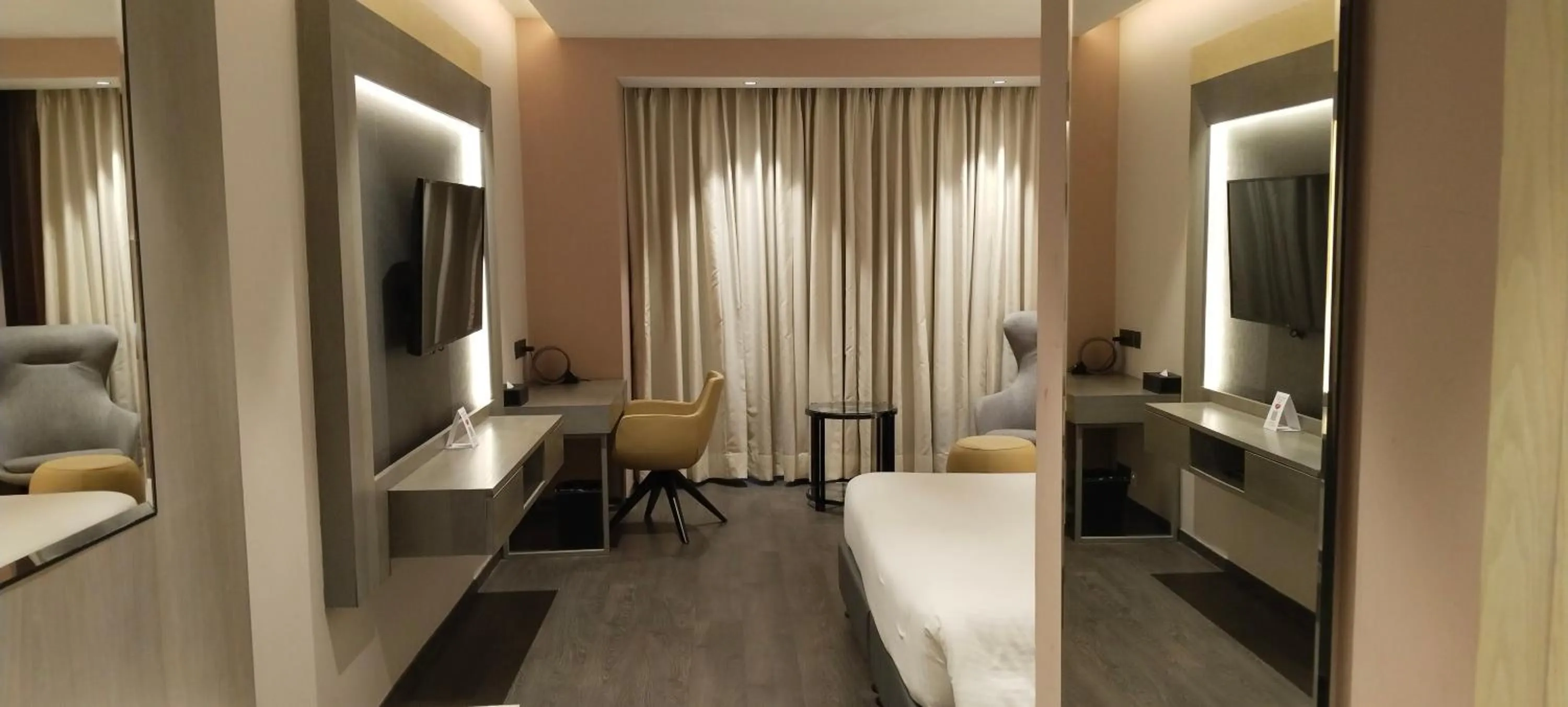 Photo of the whole room, Bed in Damson Plum