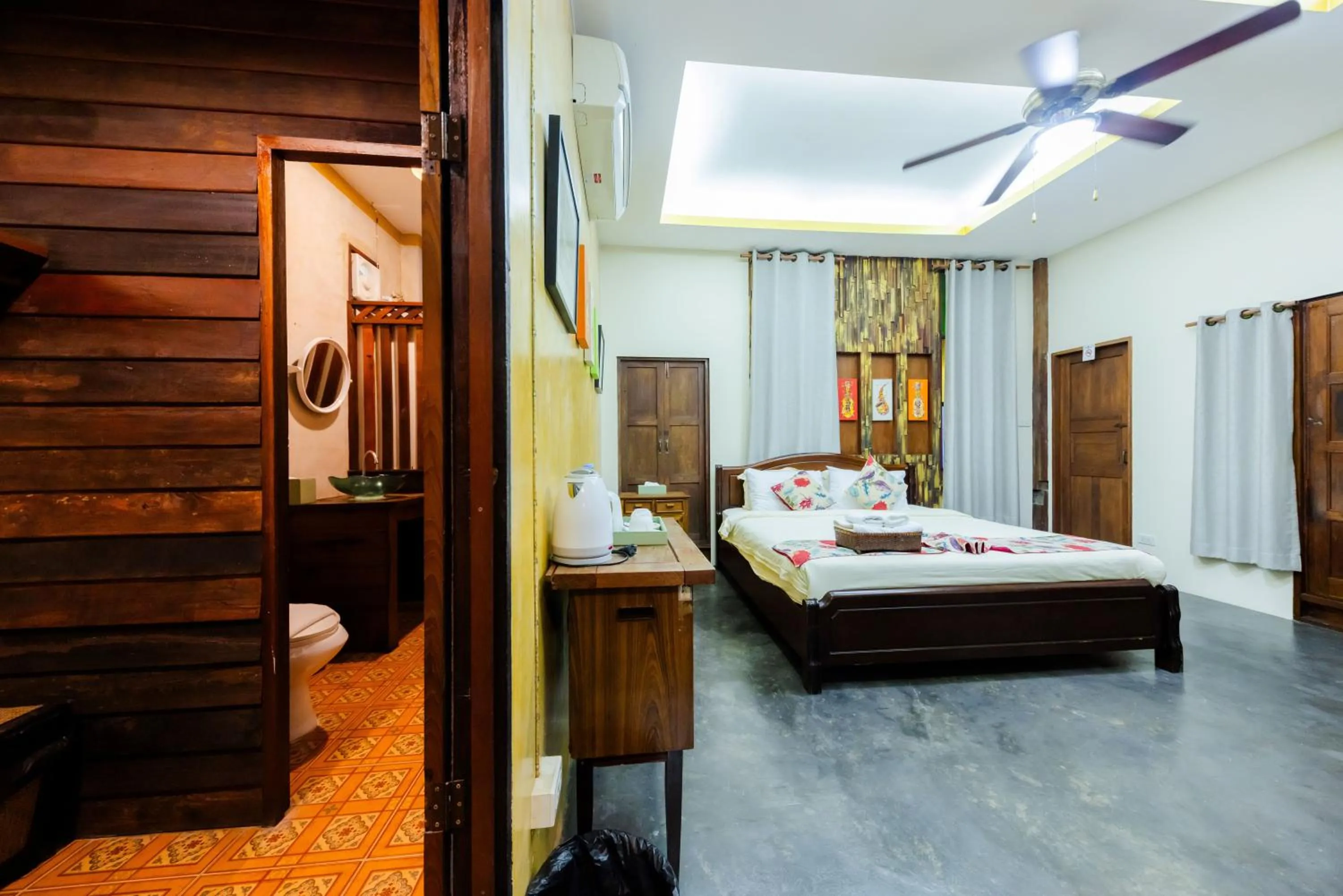 Bed in Teewana Resort Chiang Mai