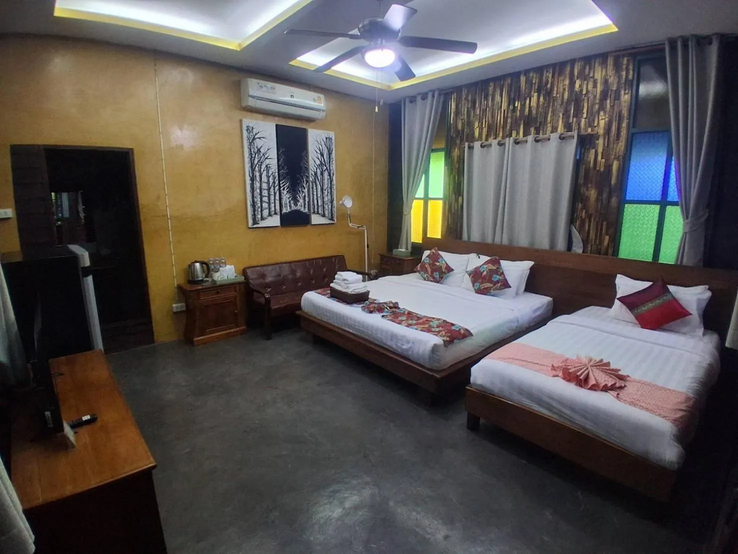 Bed in Teewana Resort Chiang Mai