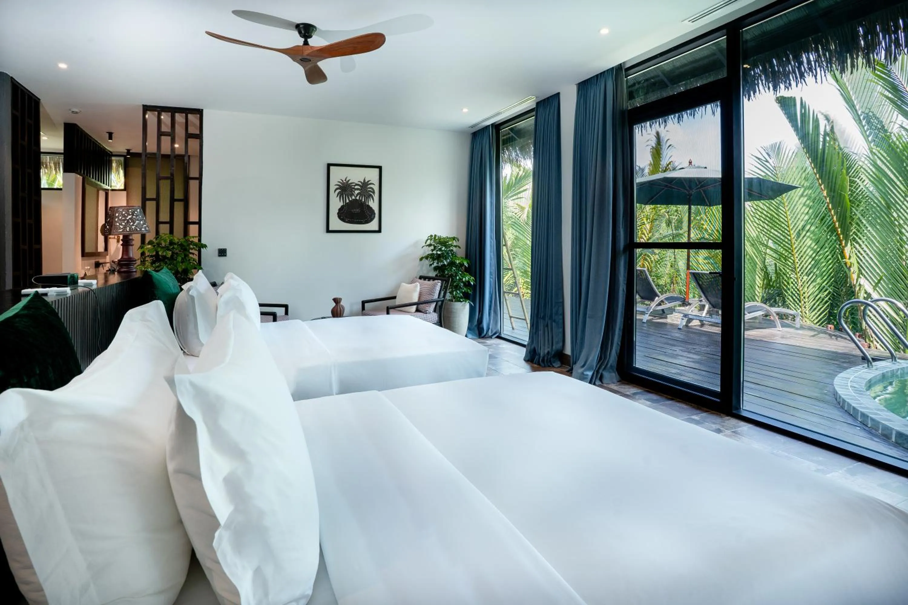 Bed in RiverTree Villa & Resort