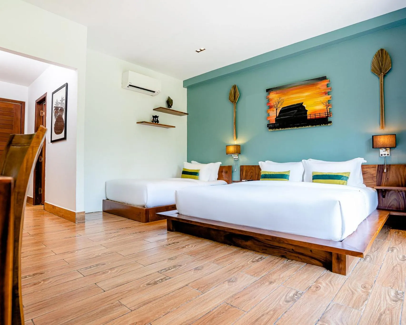 Bed in RiverTree Villa & Resort