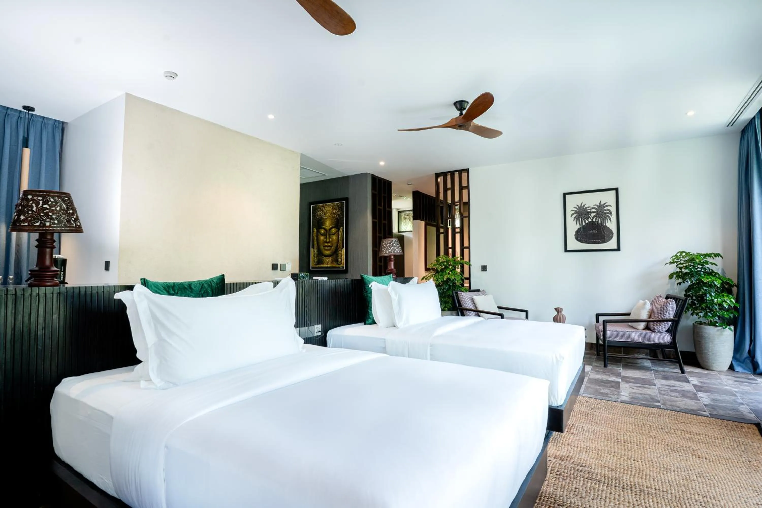 Bed in RiverTree Villa & Resort