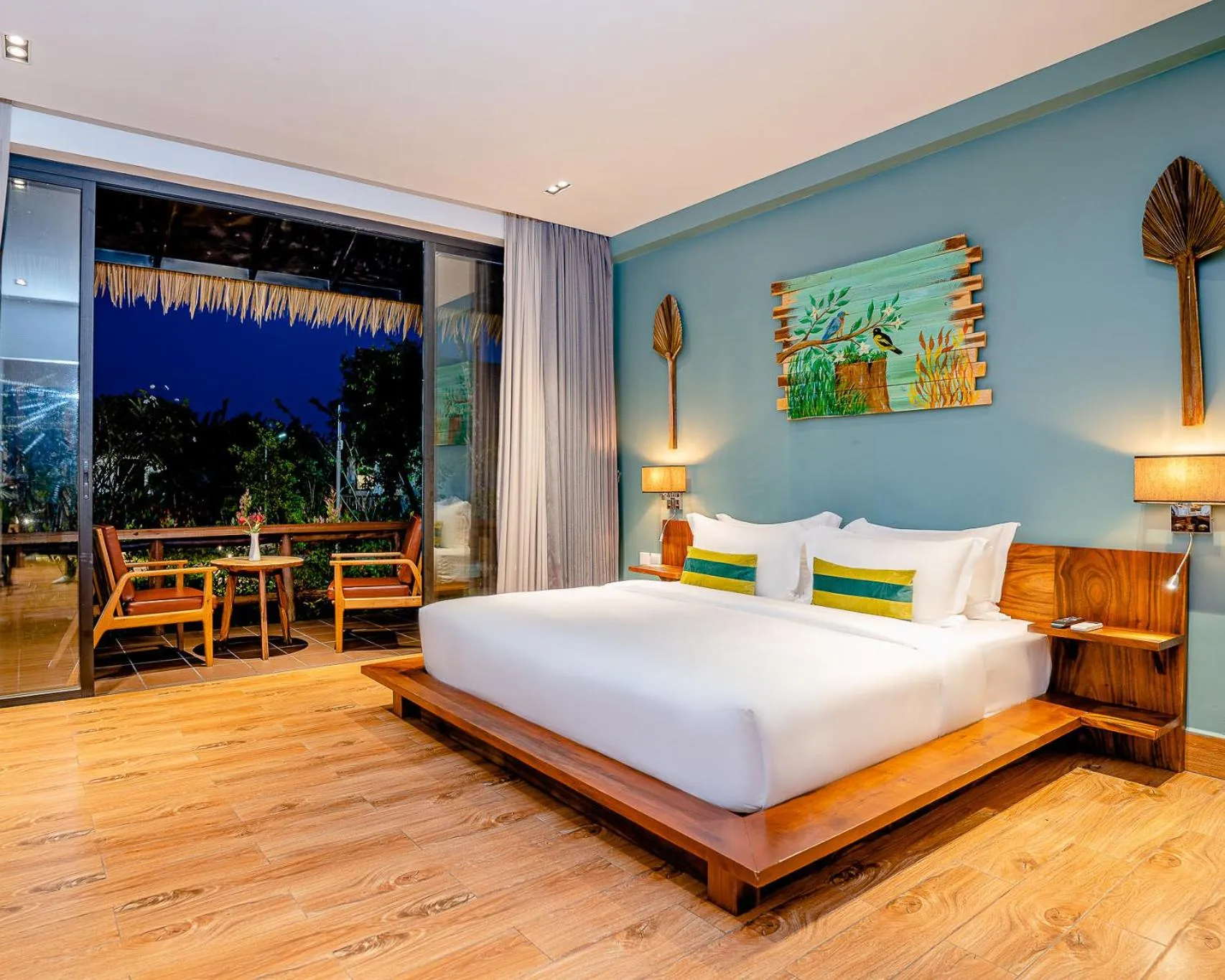 Bed in RiverTree Villa & Resort