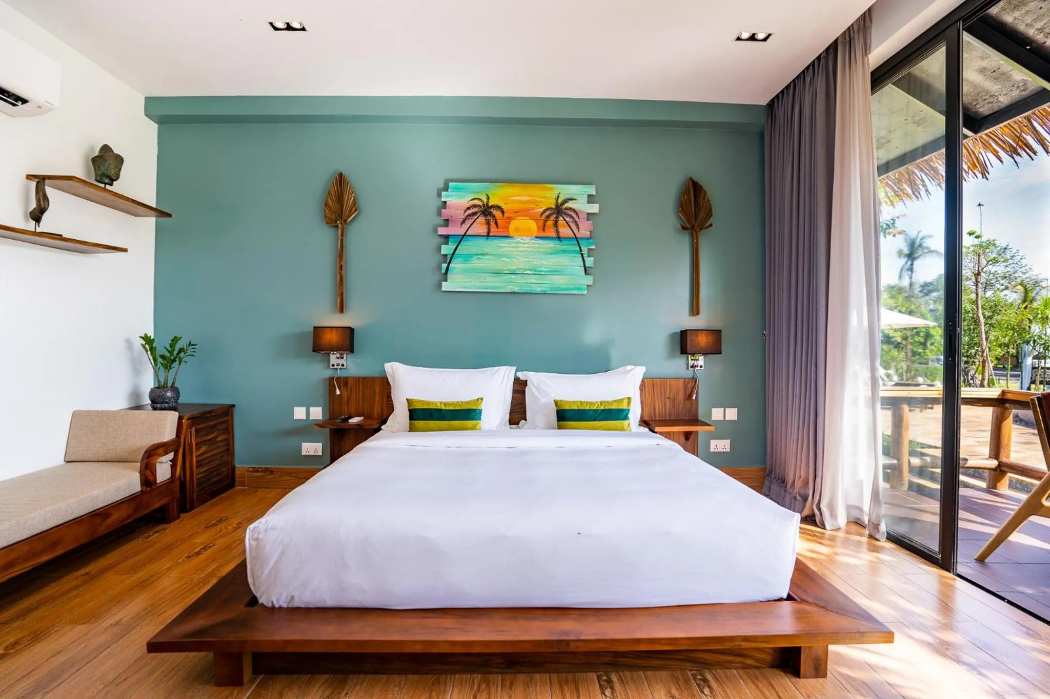 Bed in RiverTree Villa & Resort