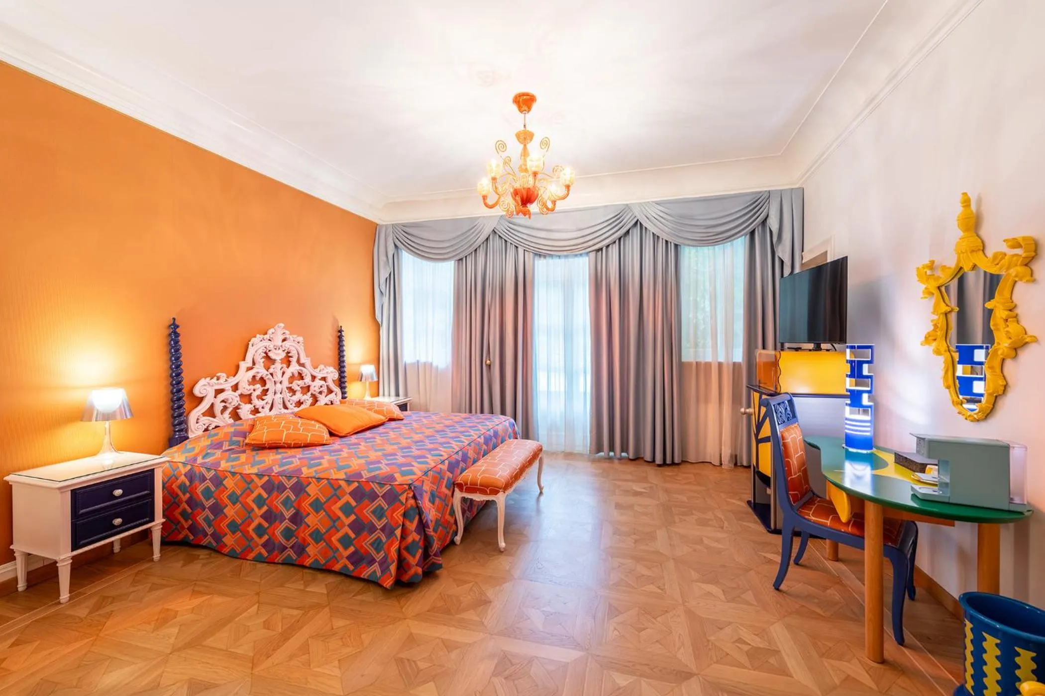 Bedroom, Bed in Byblos Art Hotel Villa Amistà