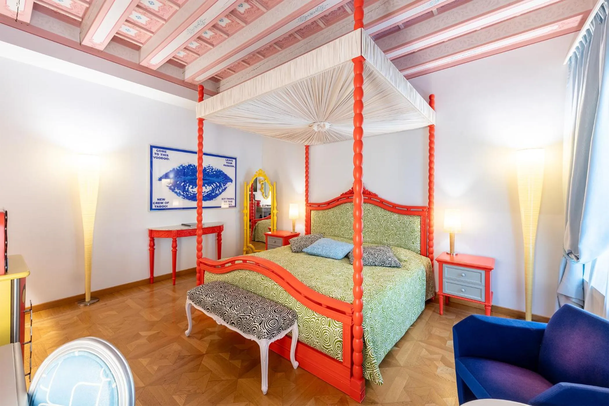 Bedroom, Bed in Byblos Art Hotel Villa Amistà