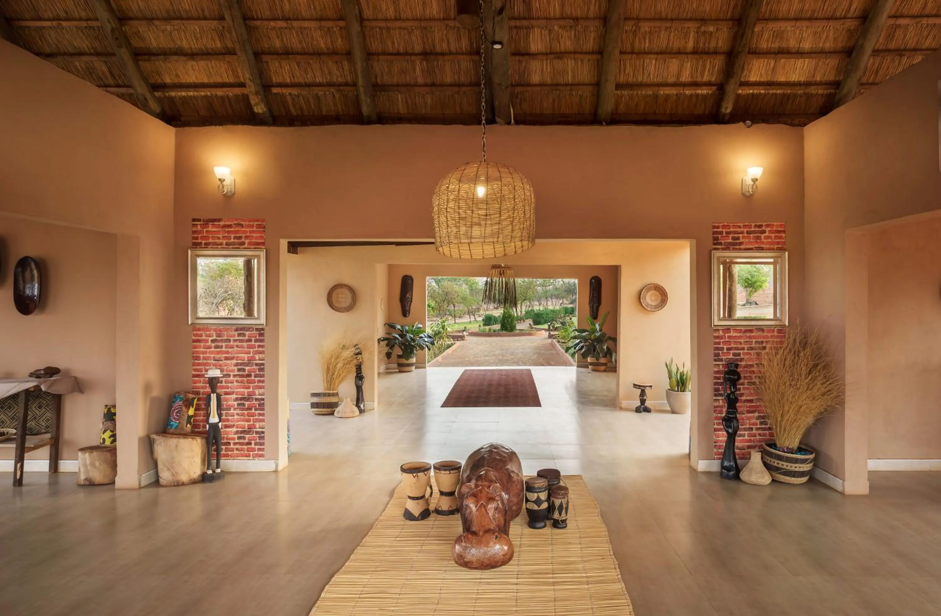 Lobby or reception in The Nkhosi Livingstone Lodge and Spa