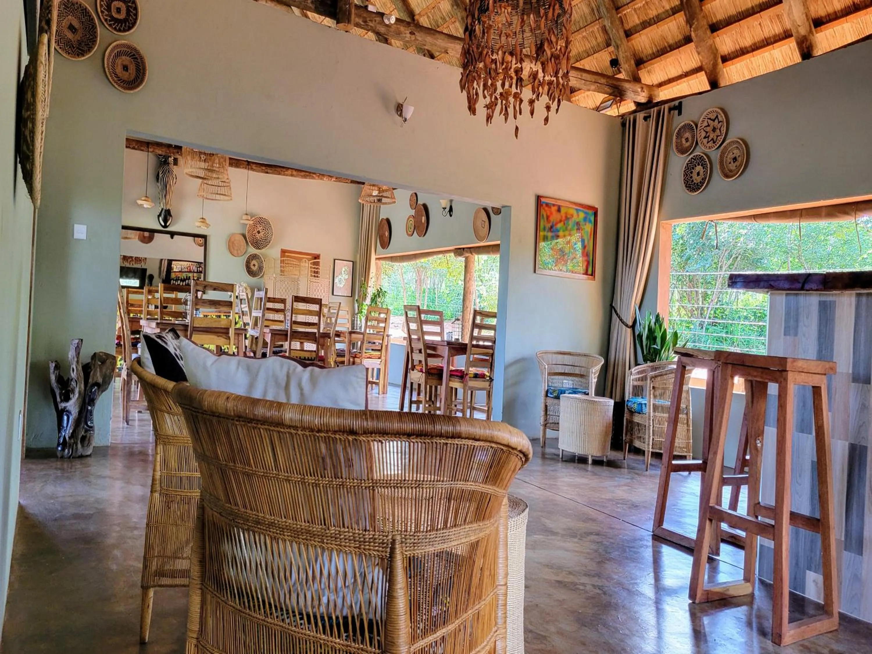Restaurant/places to eat in The Nkhosi Livingstone Lodge and Spa