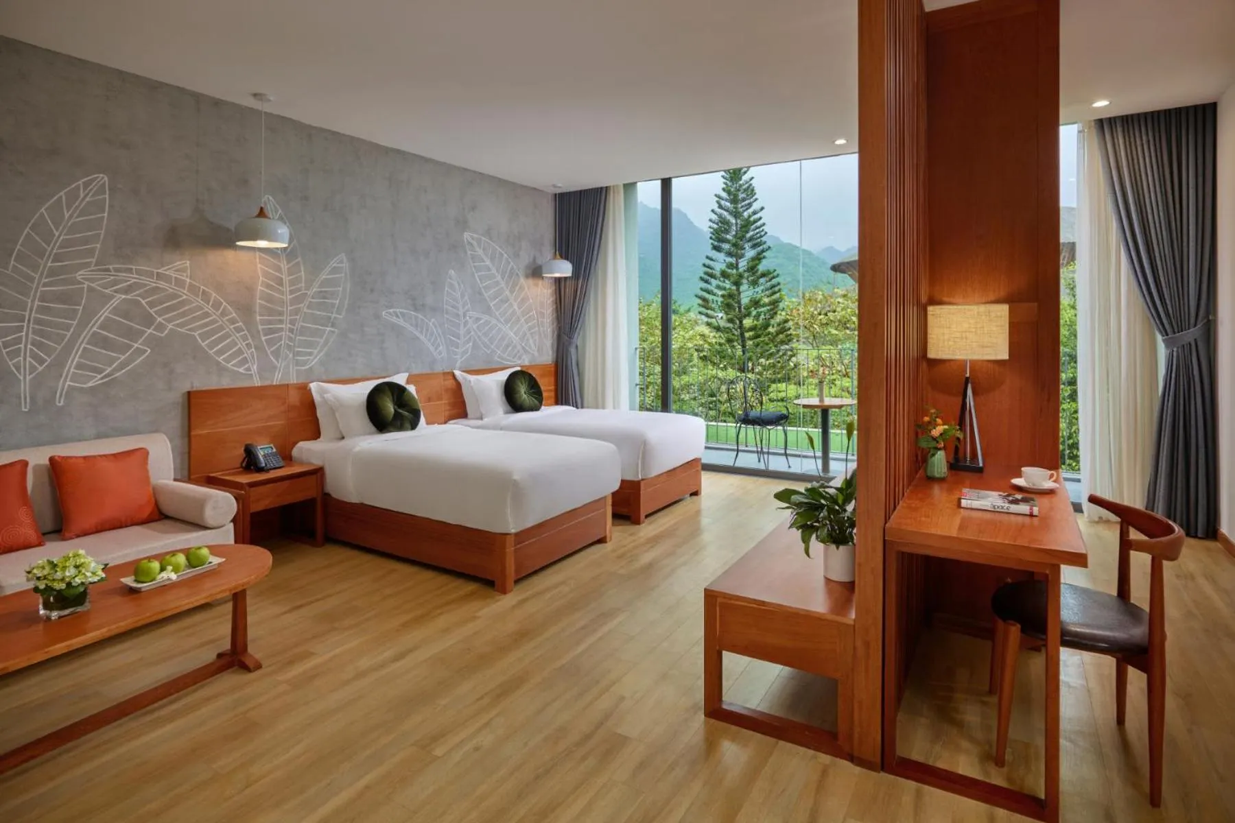 View (from property/room), Bed in Wyndham Grand Vedana Ninh Binh Resort