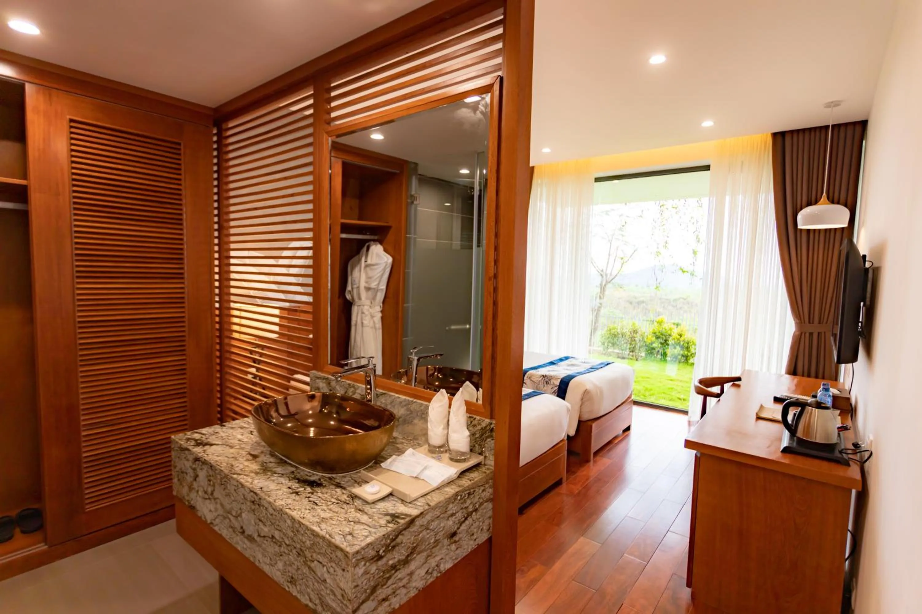 Shower in Wyndham Grand Vedana Ninh Binh Resort