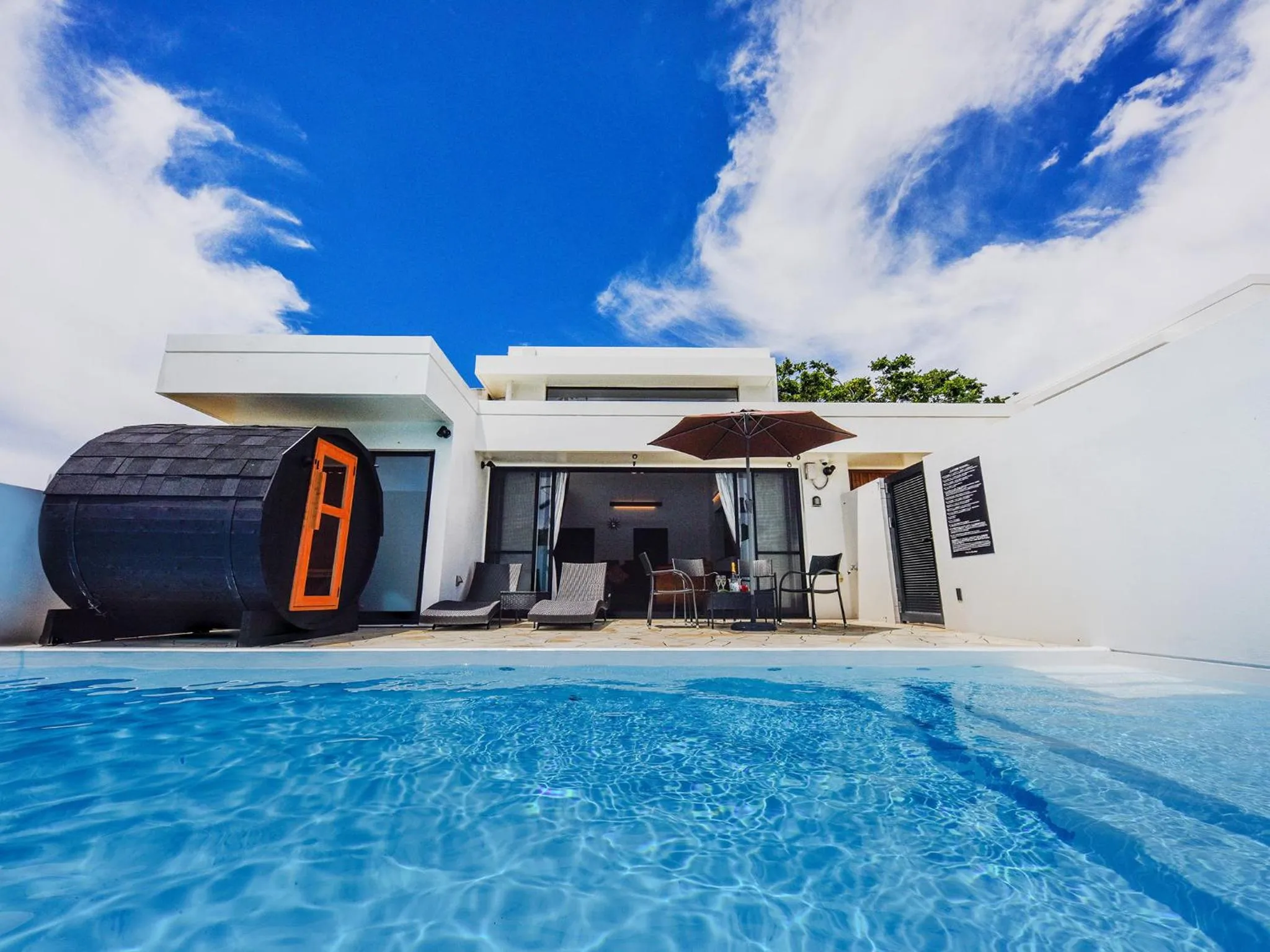 Sauna in Private Pool Villa Motobu