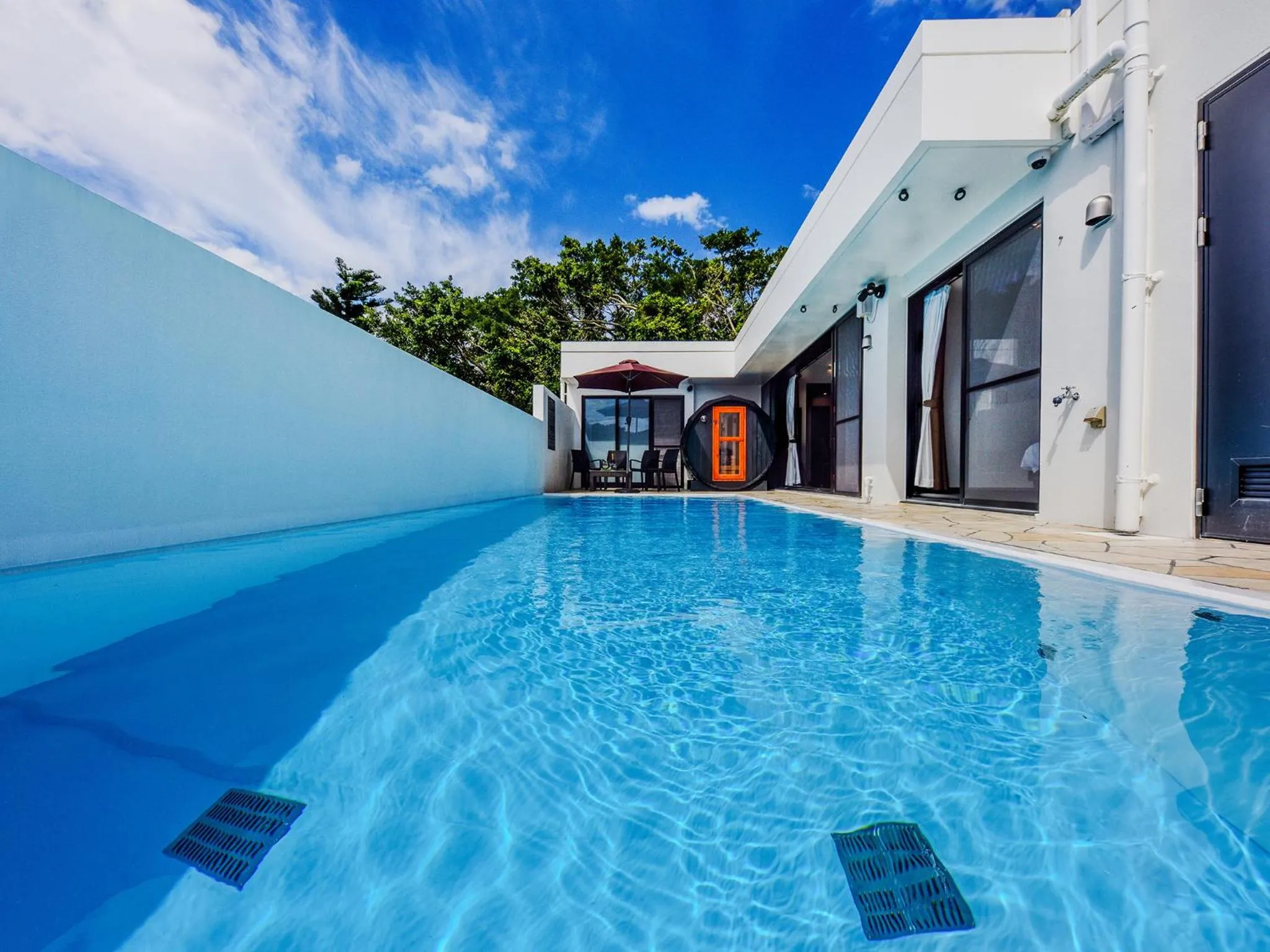 Sauna in Private Pool Villa Motobu