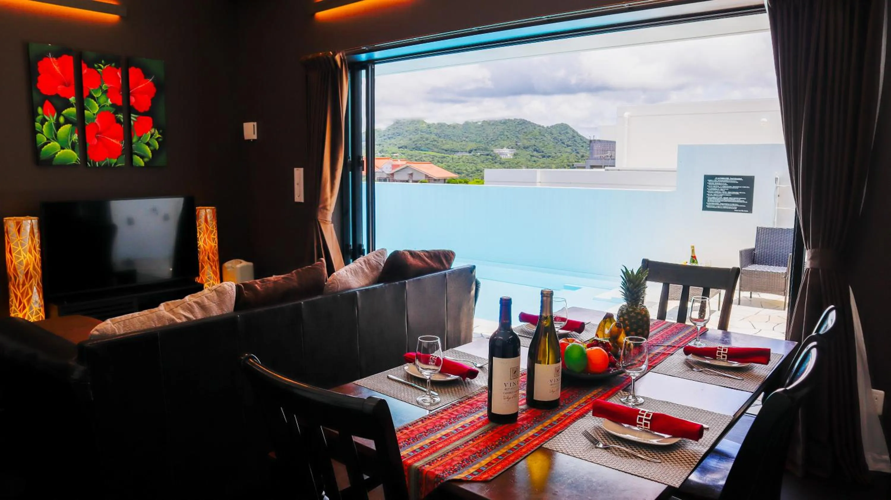 Dining area in Private Pool Villa Motobu