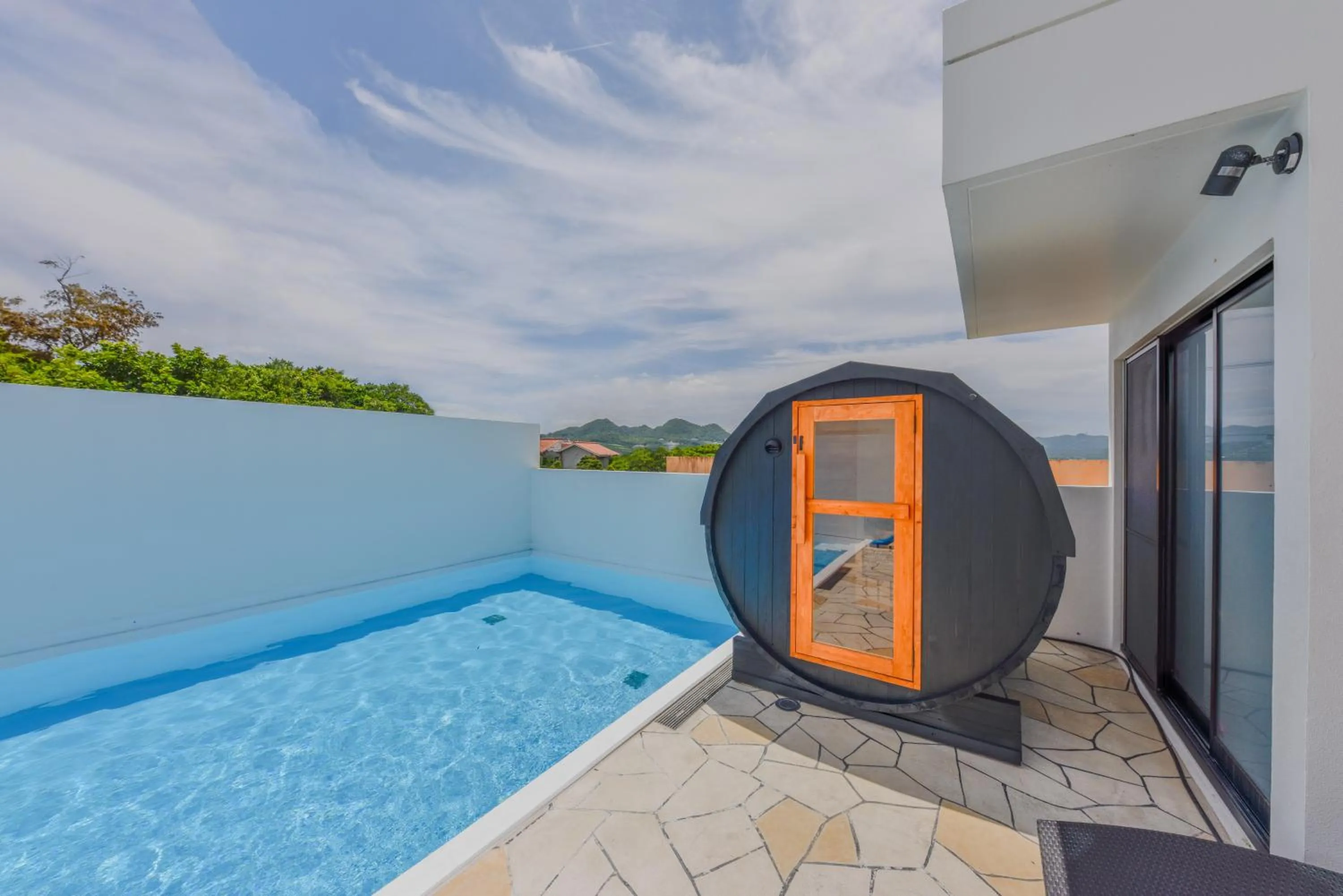 Sauna in Private Pool Villa Motobu