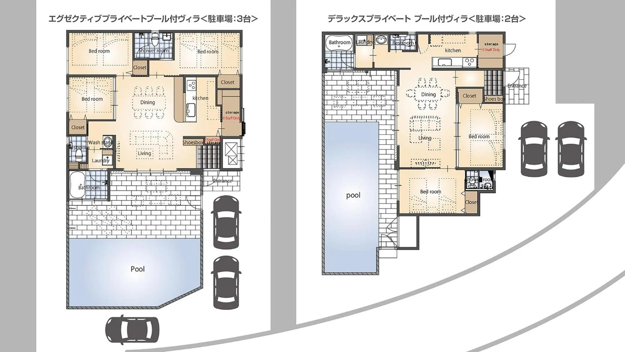 Floor plan in Private Pool Villa Motobu