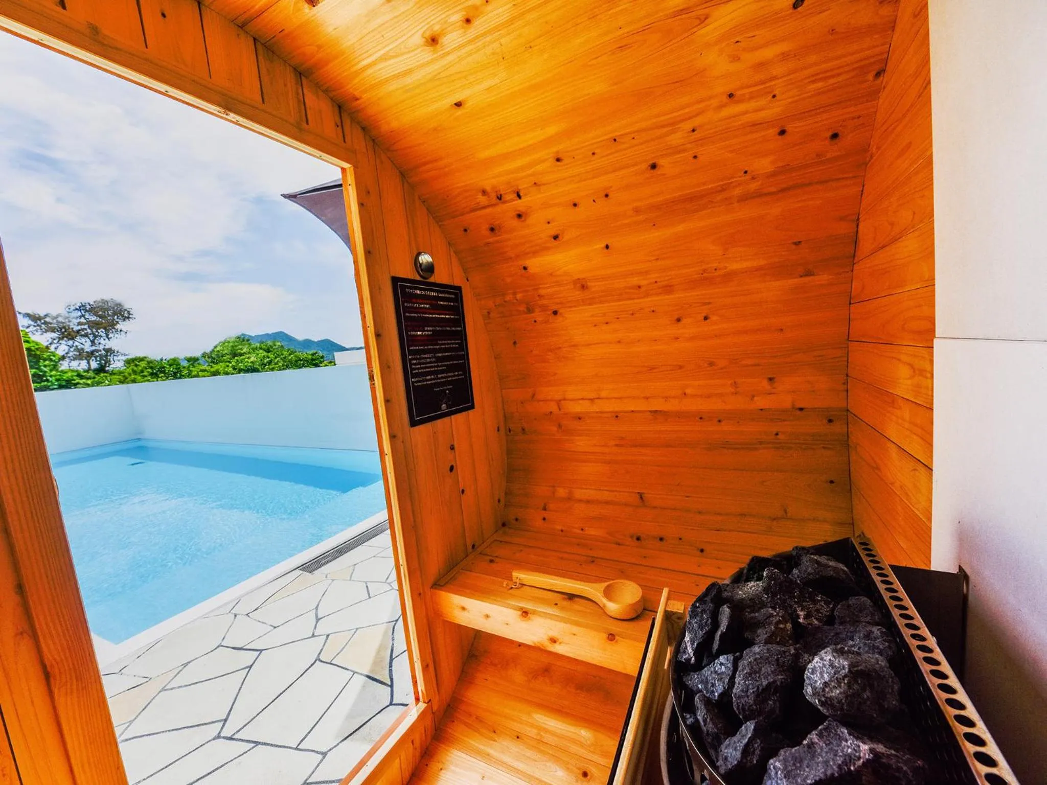 Sauna in Private Pool Villa Motobu