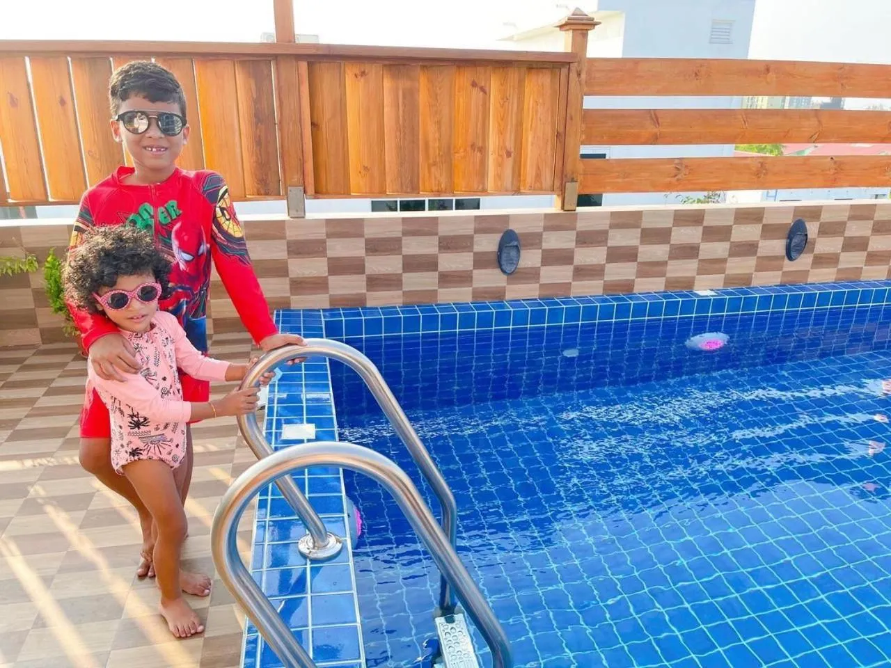 Swimming pool in White Beach Holiday at Hulhumale'