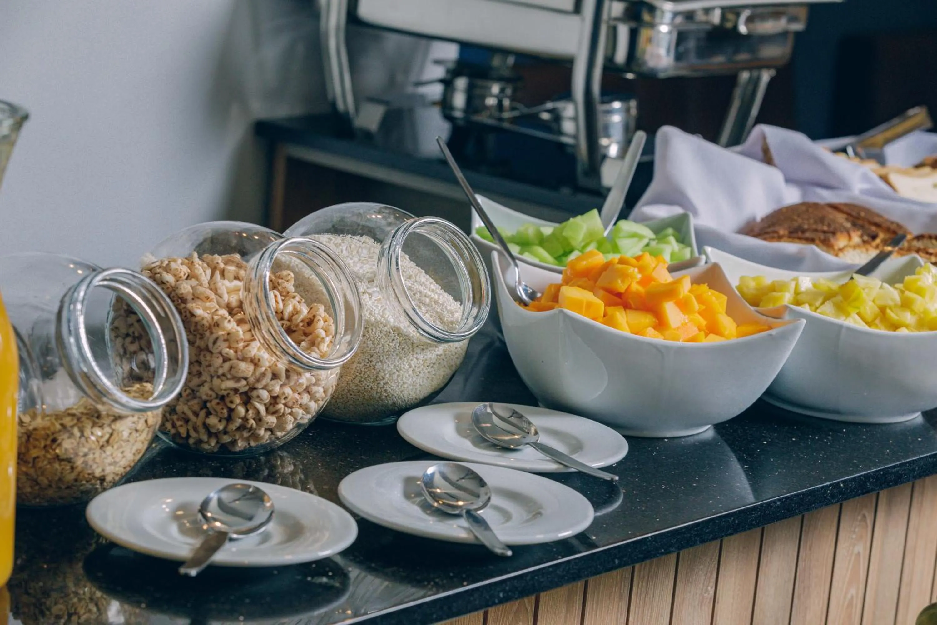 Buffet breakfast in Saska Boutique Hotel