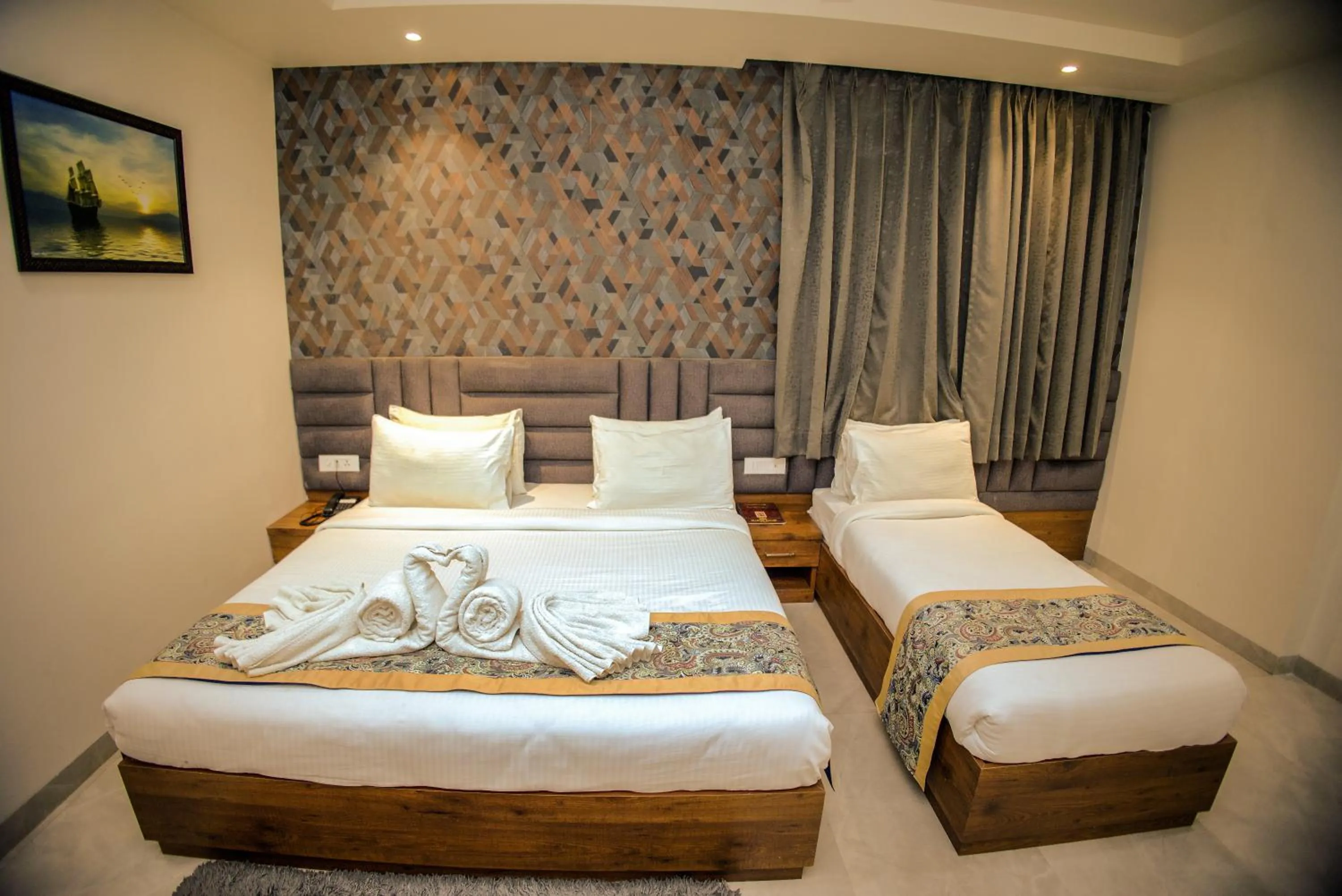 Bed in Hotel Marine House