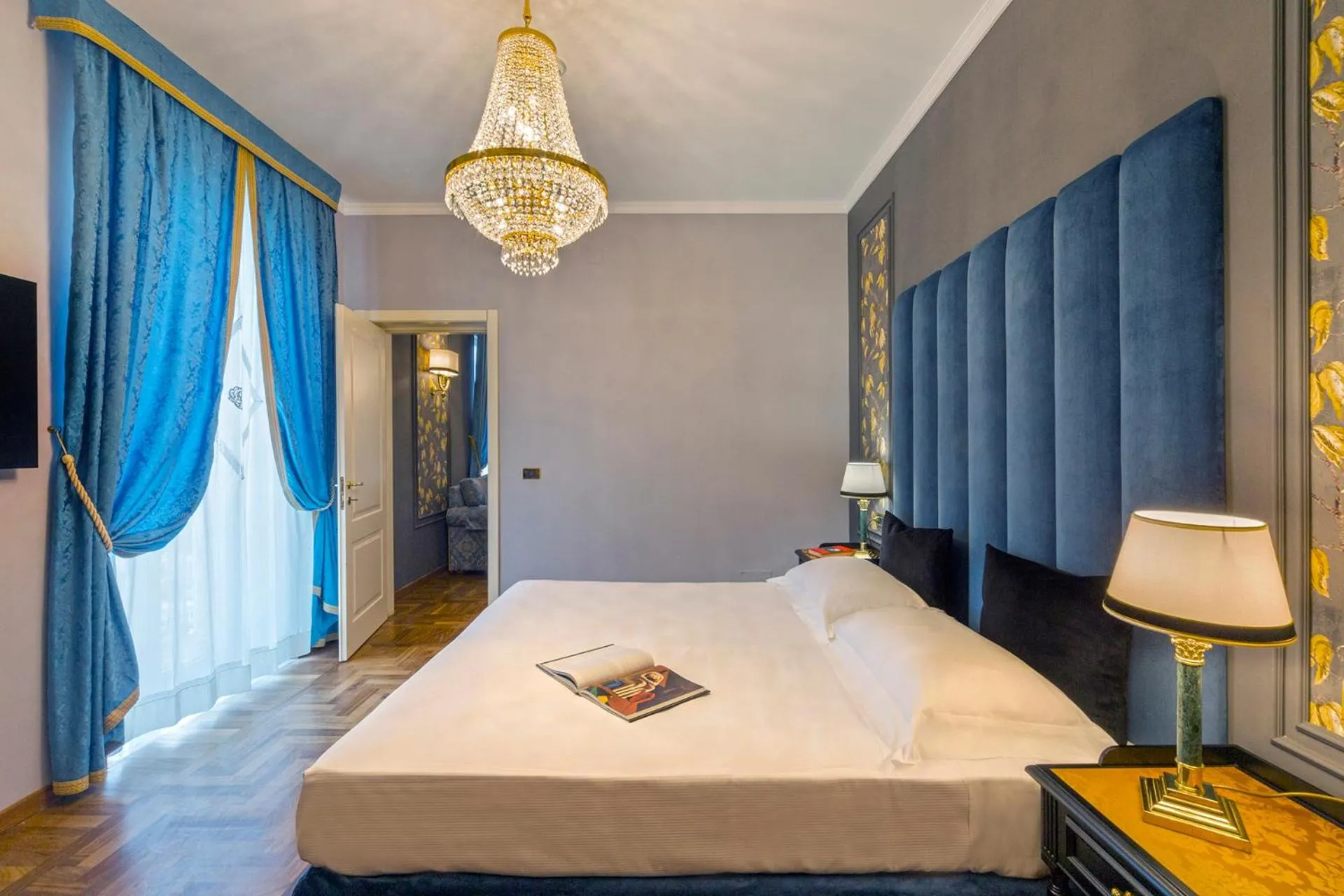 Bedroom, Bed in Grand Hotel Villa Politi