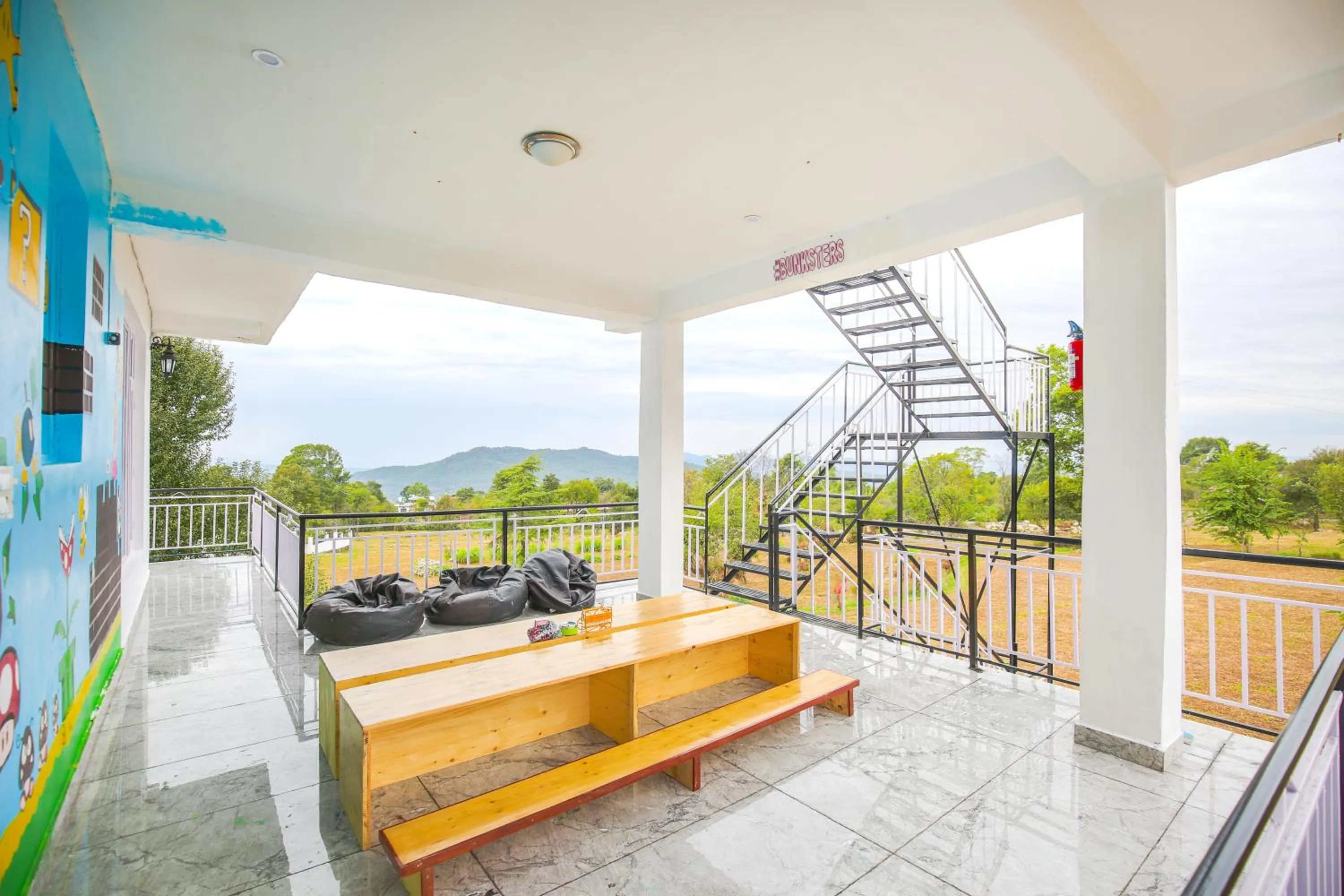 Patio in The Bunksters Bir