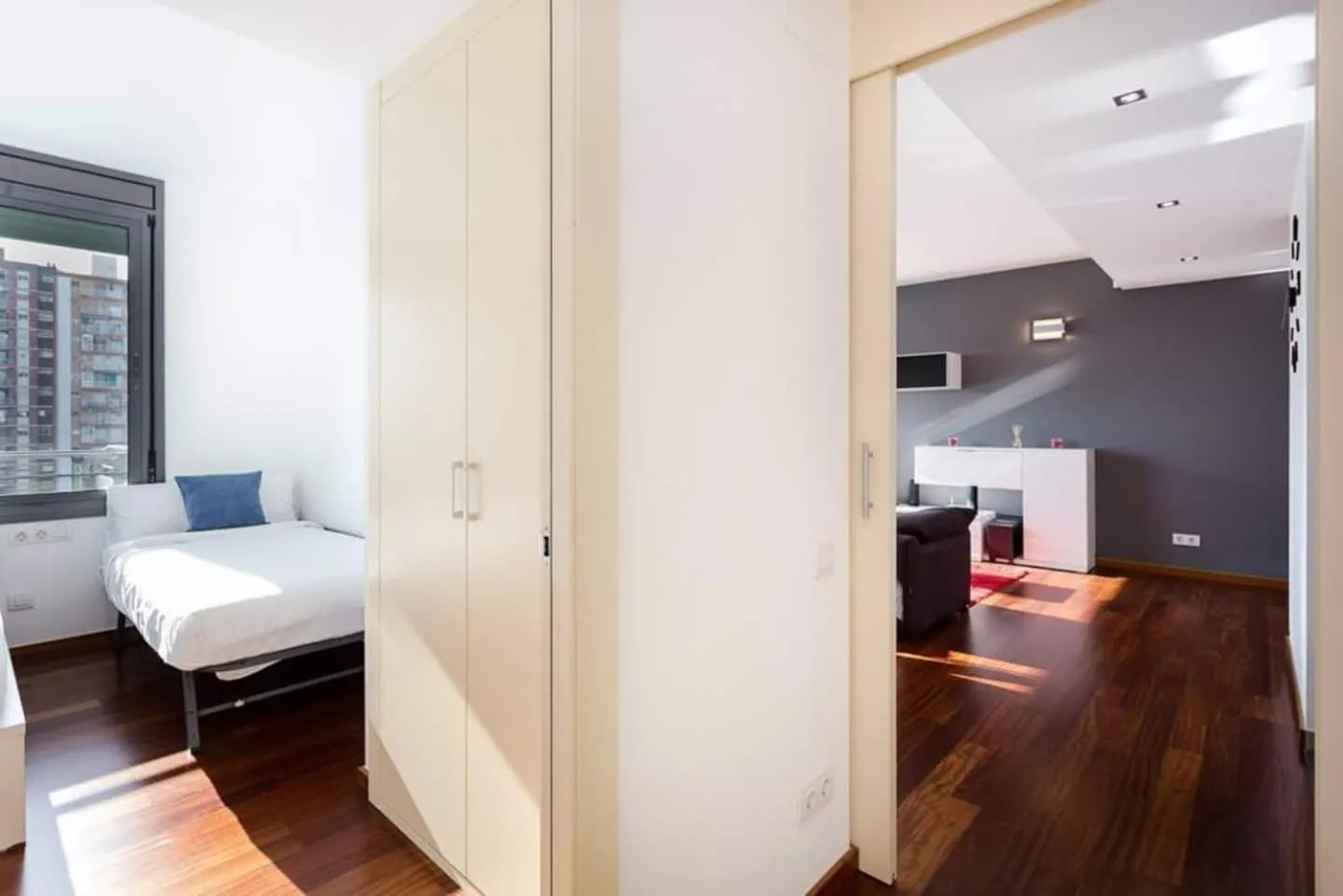 Bed in Modern Luxury Apartment Fira Bcn