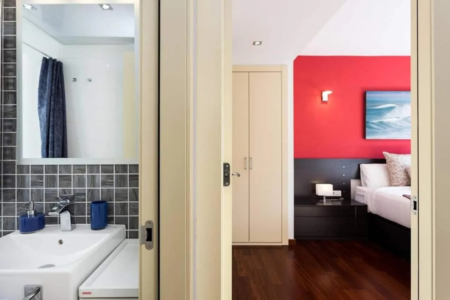 Bed in Modern Luxury Apartment Fira Bcn
